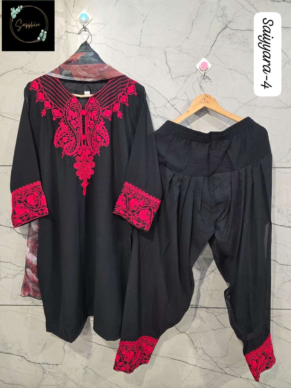 SAPPHIRE JAZMIN SAIYYARA VOL 4 GEORGETTE EMBROIDERY DESIGNER READYMADE PAKISTANI SUIT