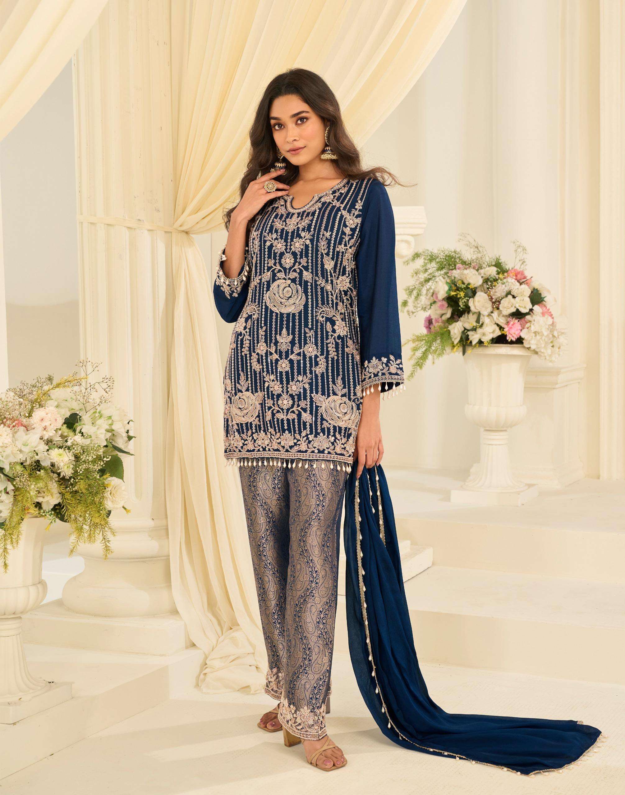 SAYURI DESIGNER JACQUARD BEADS COLLECTION VISCOSE HEAVY DESIGNER WEDDING WEAR SUIT