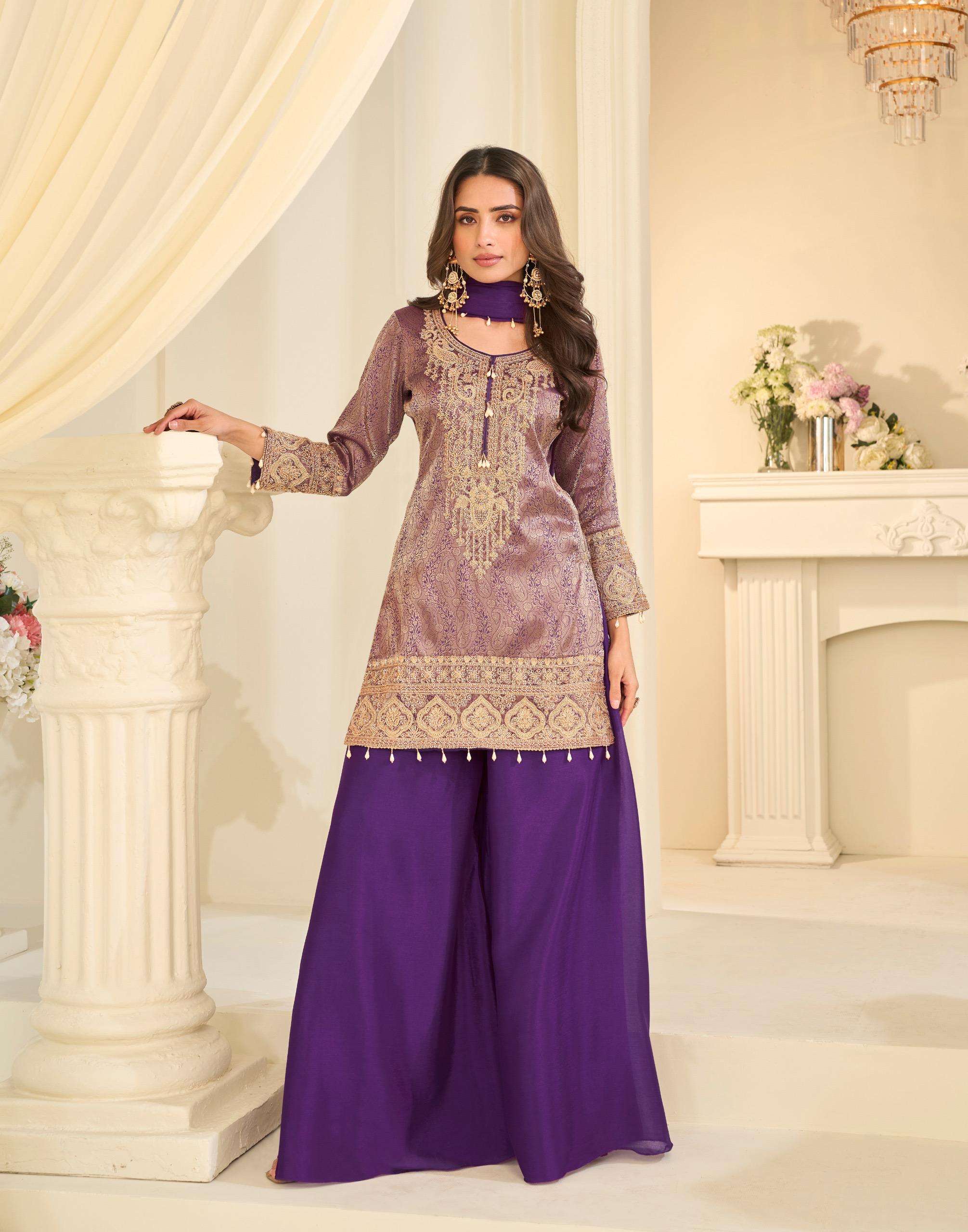 SAYURI DESIGNER JACQUARD BEADS COLLECTION VISCOSE HEAVY DESIGNER WEDDING WEAR SUIT