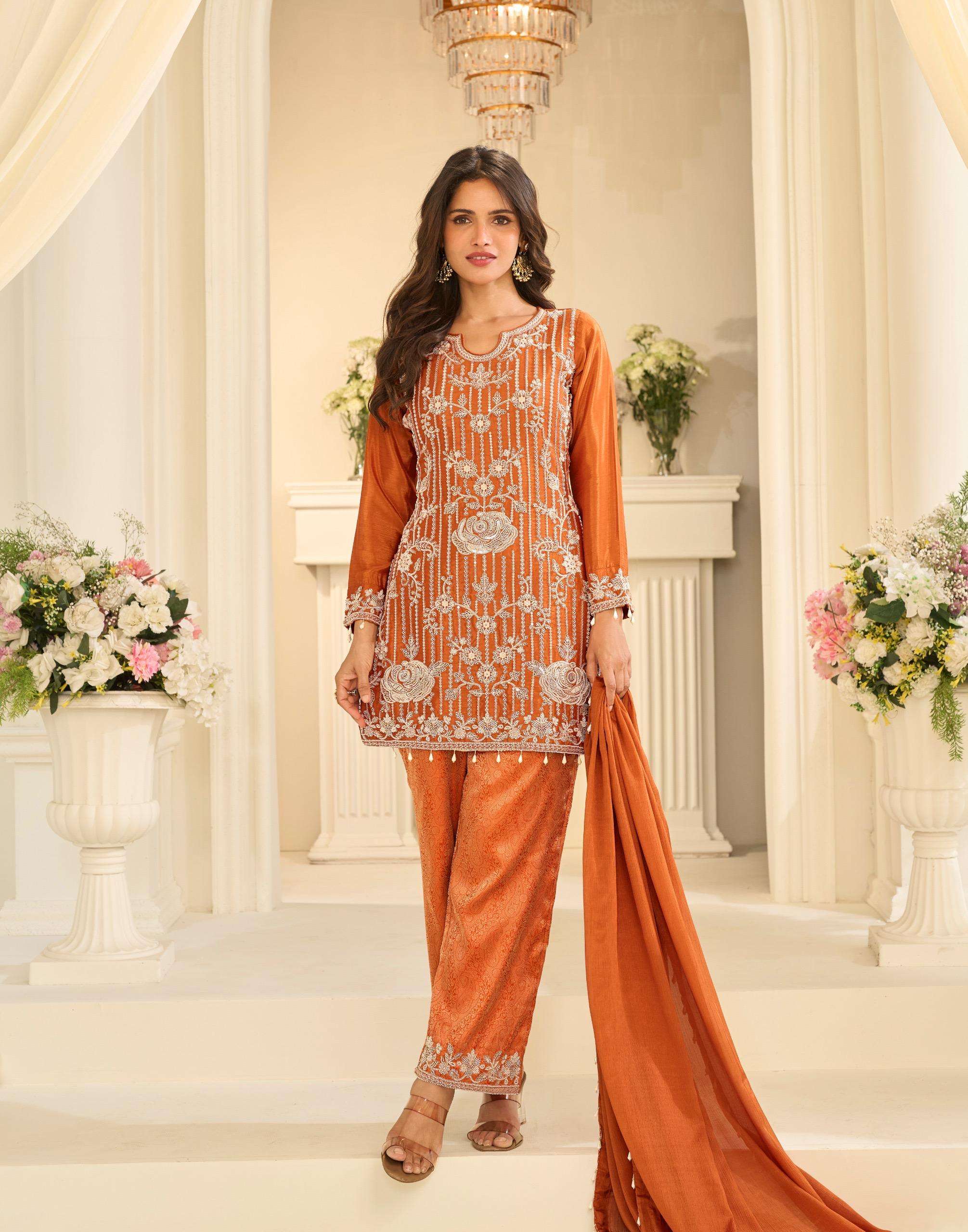 SAYURI DESIGNER JACQUARD BEADS COLLECTION VISCOSE HEAVY DESIGNER WEDDING WEAR SUIT