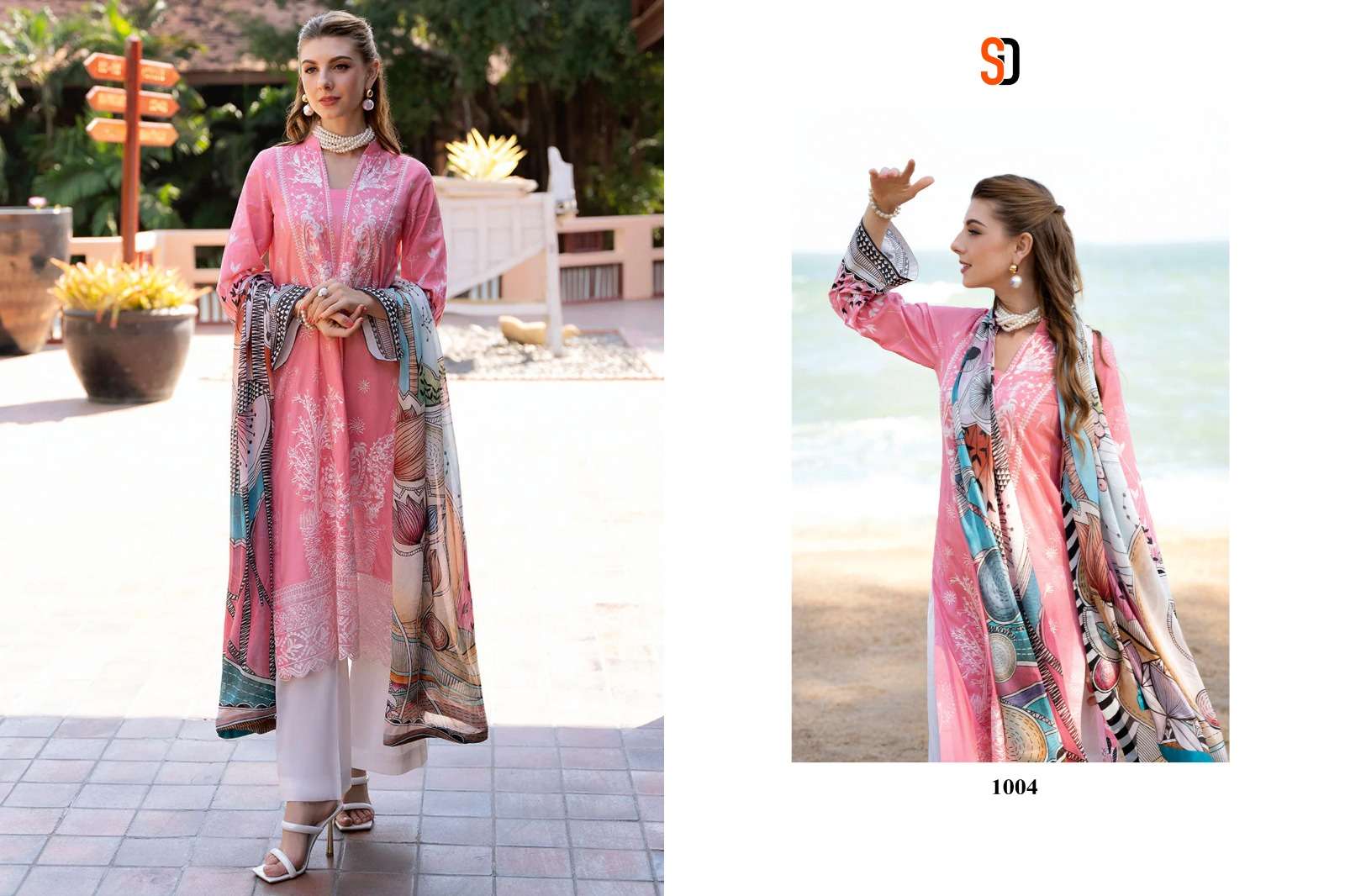 SHRADDHA DESIGNER RAMSHA VOL 1 COTTON EMBROIDERED DESIGNER PAKISTANI SUIT