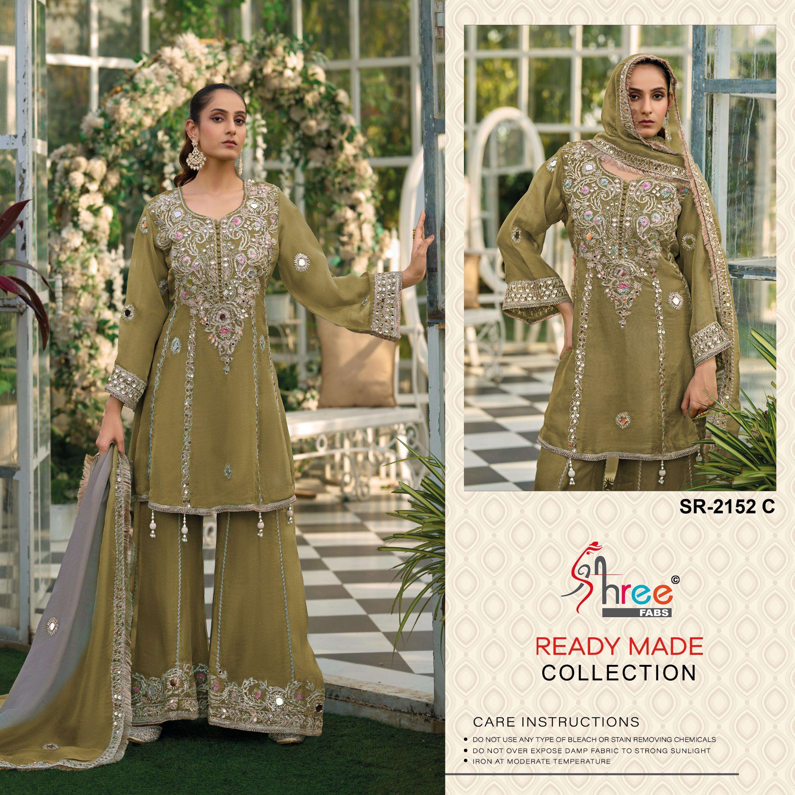 SHREE FABS D NO  2152 HEAVY EMBROIDERY DESIGNER WEDDING WEAR PAKISTANI STYLE SUIT