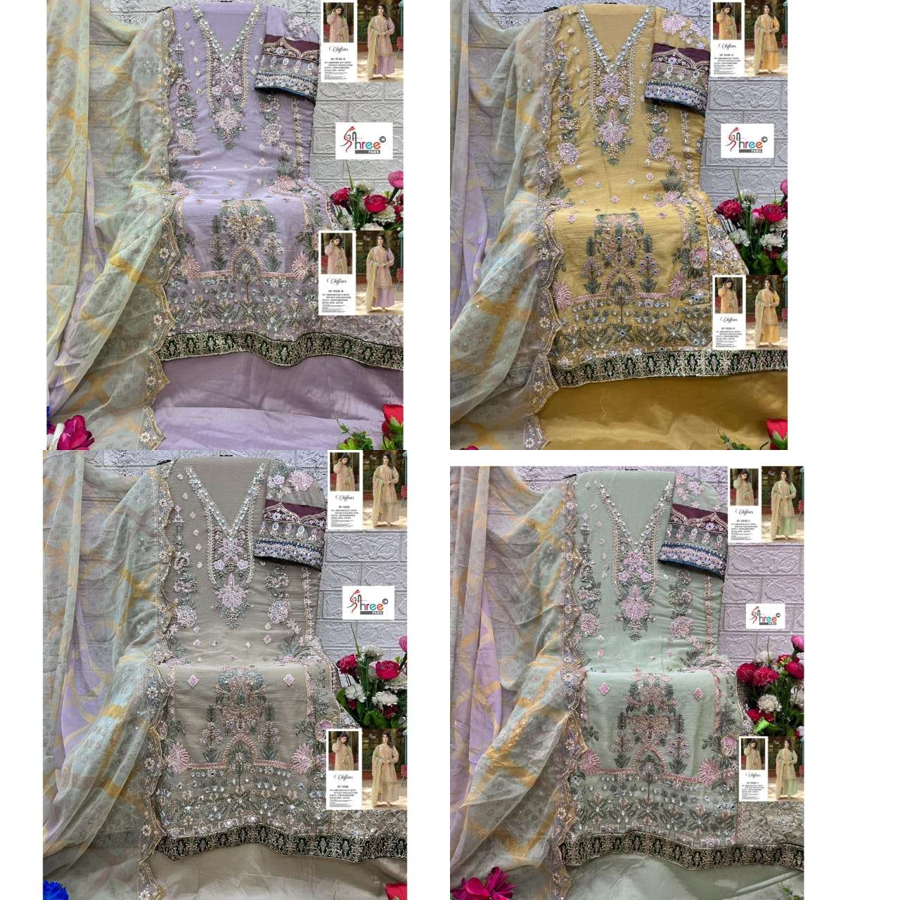 SHREE FABS K 5520 HEAVY EMBROIDERED DESIGNER WEDDING WEAR SUIT