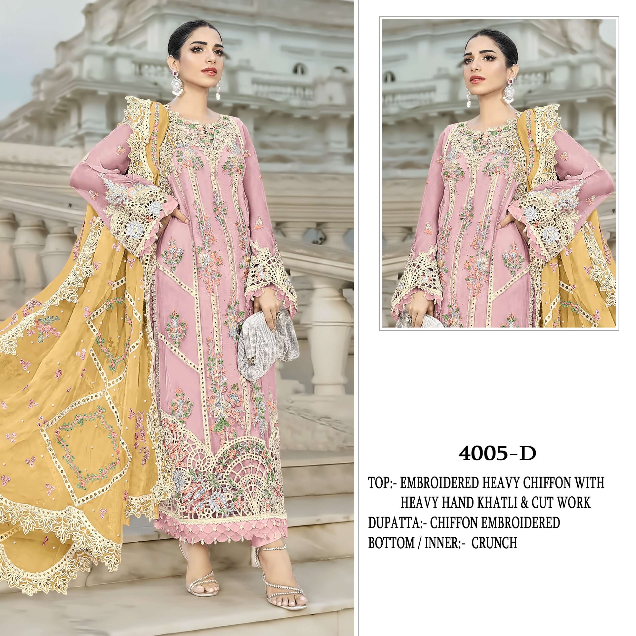 SHREE FABS SF 4005 CHIFFON HEAVY EMBROIDERED DESIGNER PAKISTANI SUIT