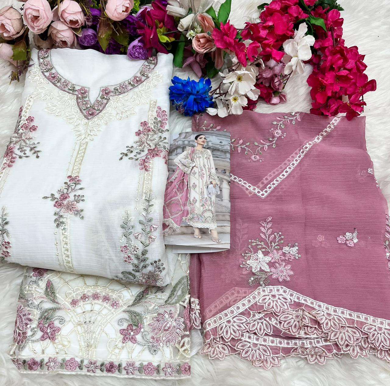 SHREE FABS SF 4005 CHIFFON HEAVY EMBROIDERED DESIGNER PAKISTANI SUIT