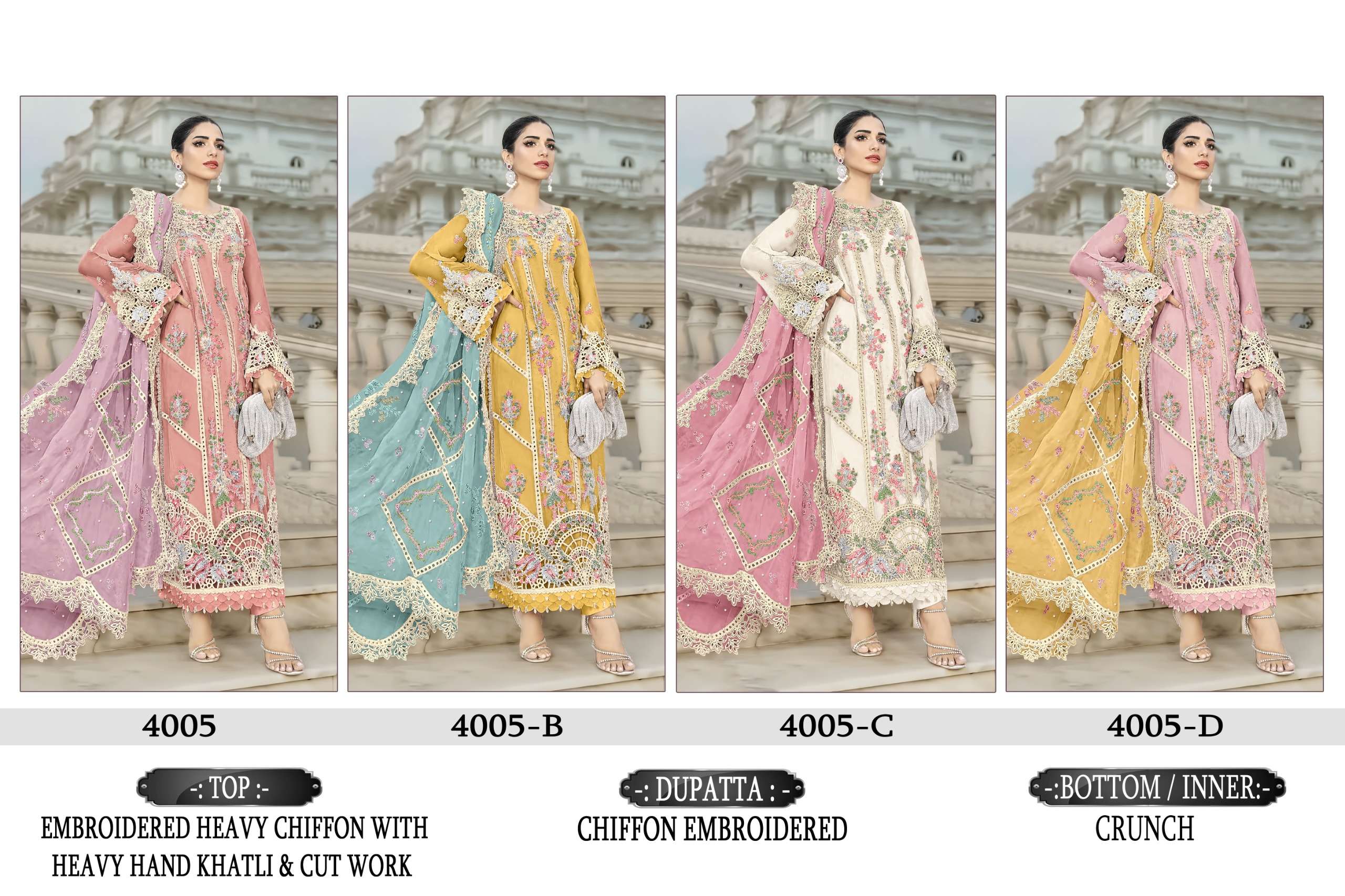 SHREE FABS SF 4005 CHIFFON HEAVY EMBROIDERED DESIGNER PAKISTANI SUIT