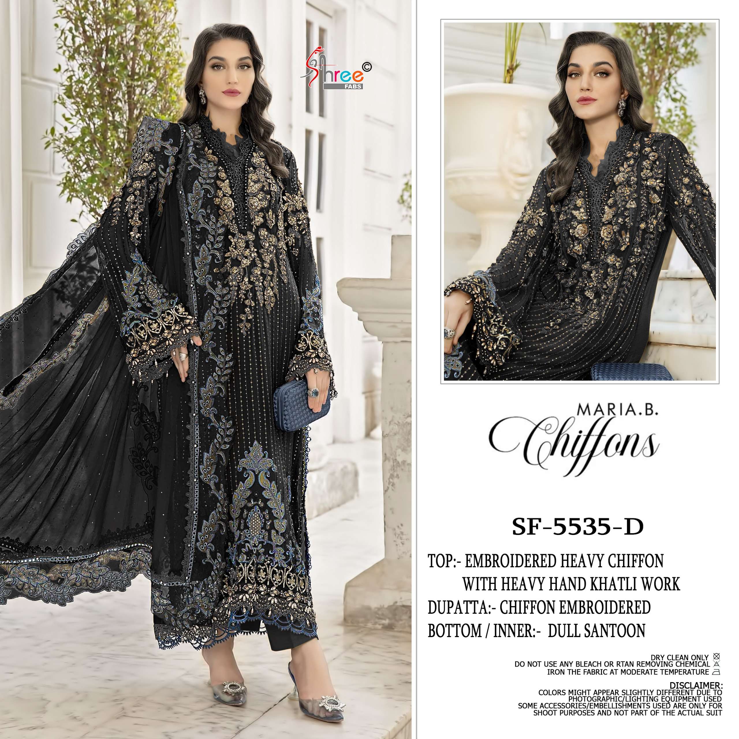 SHREE FABS SF 5535 DEFG CHIFFON HEAVY EMBROIDERED DESIGNER PAKISTANI SUIT