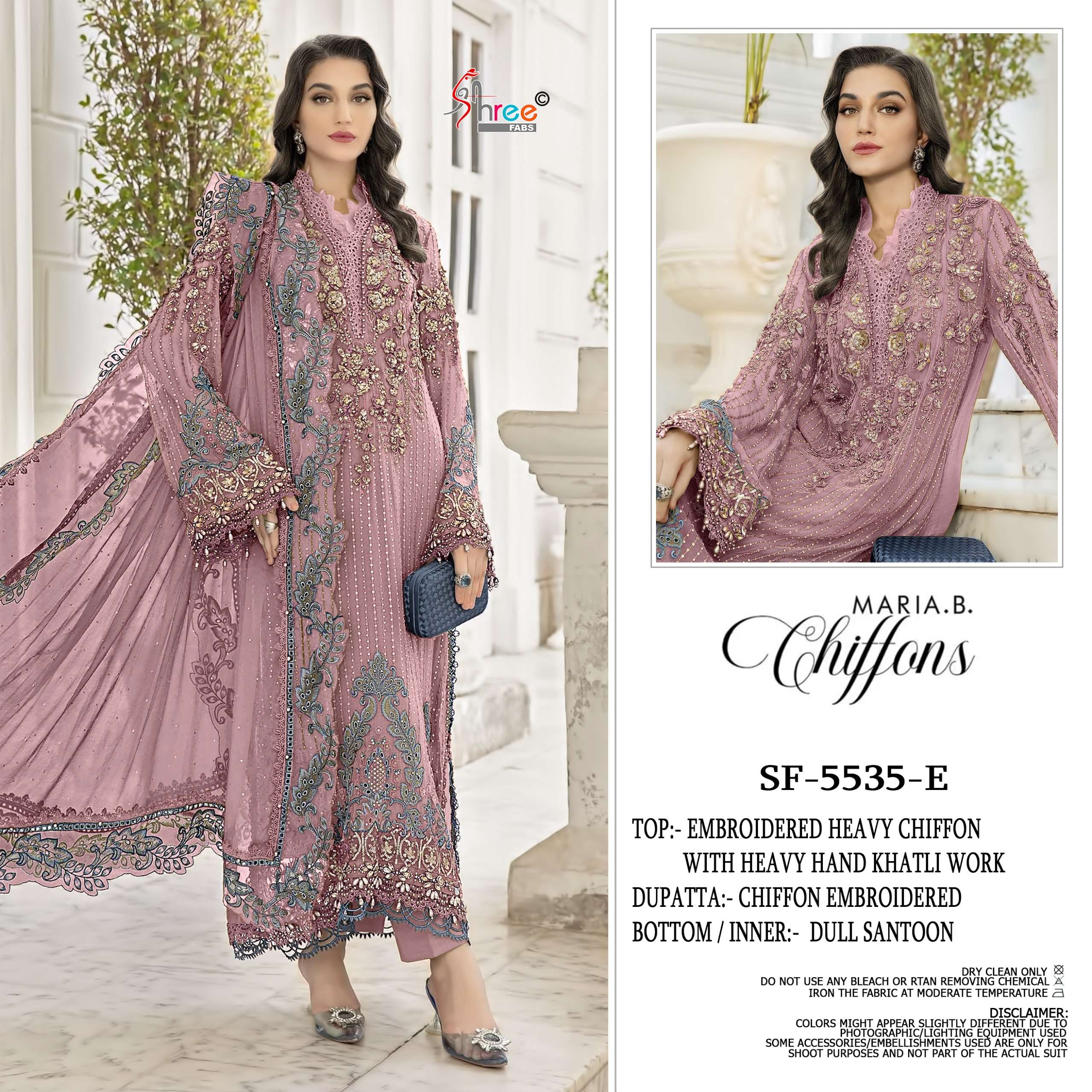 SHREE FABS SF 5535 DEFG CHIFFON HEAVY EMBROIDERED DESIGNER PAKISTANI SUIT