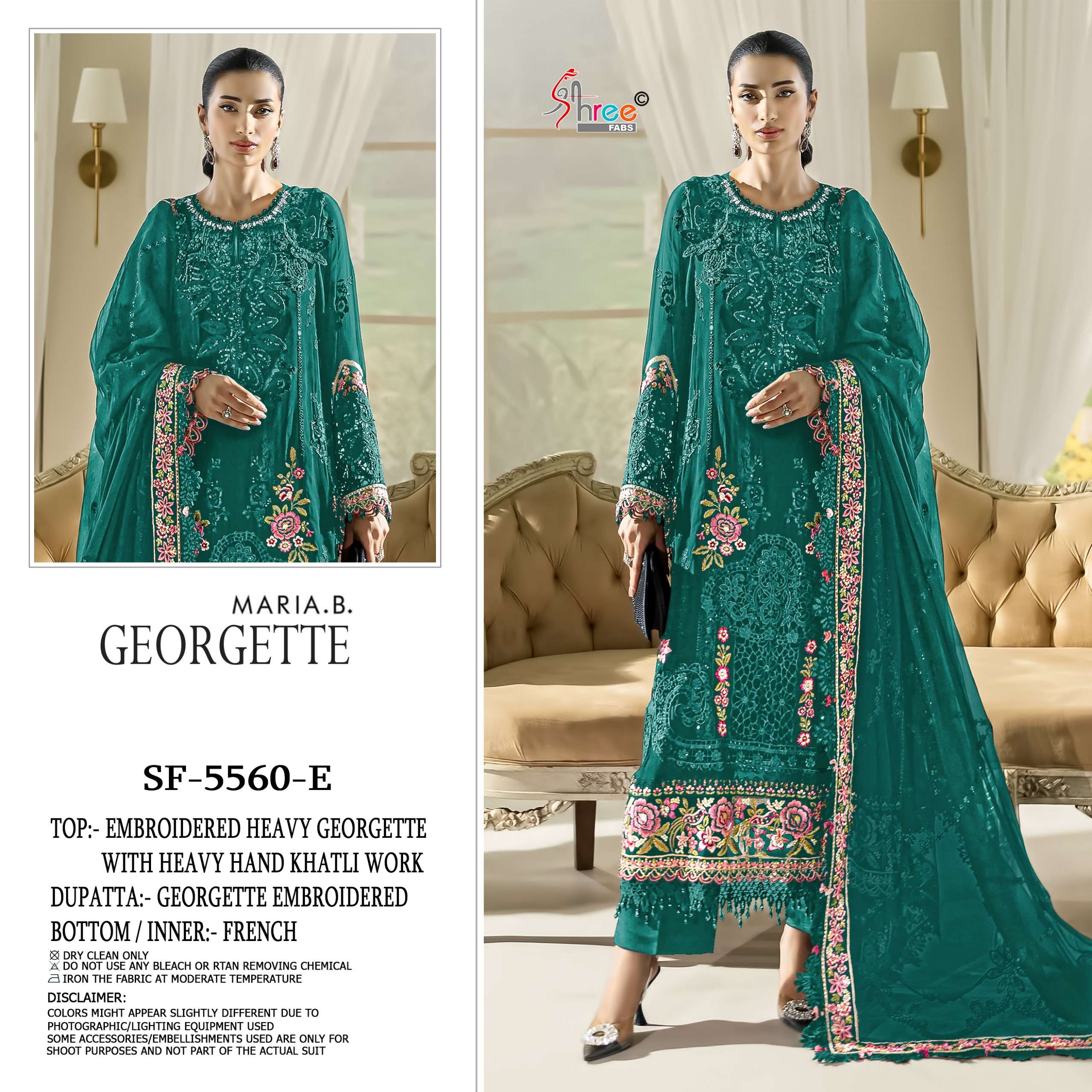 SHREE FABS SF 5560 GEORGETTE HEAVY EMBROIDERED DESIGNER PAKISTANI SUIT