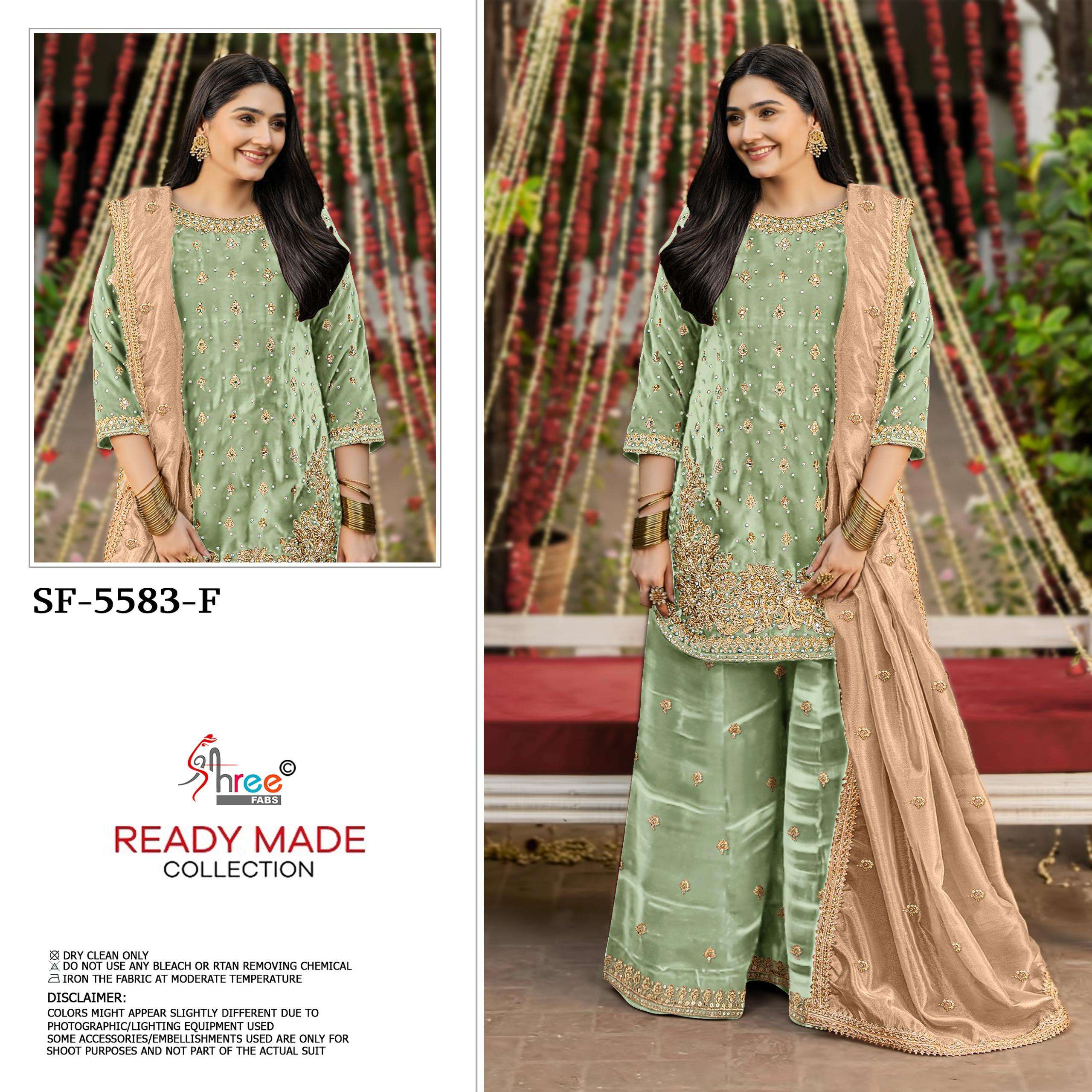 SHREE FABS SF 5583 JIMMY SILK EMBROIDERED DESIGNER READY MADE SUIT