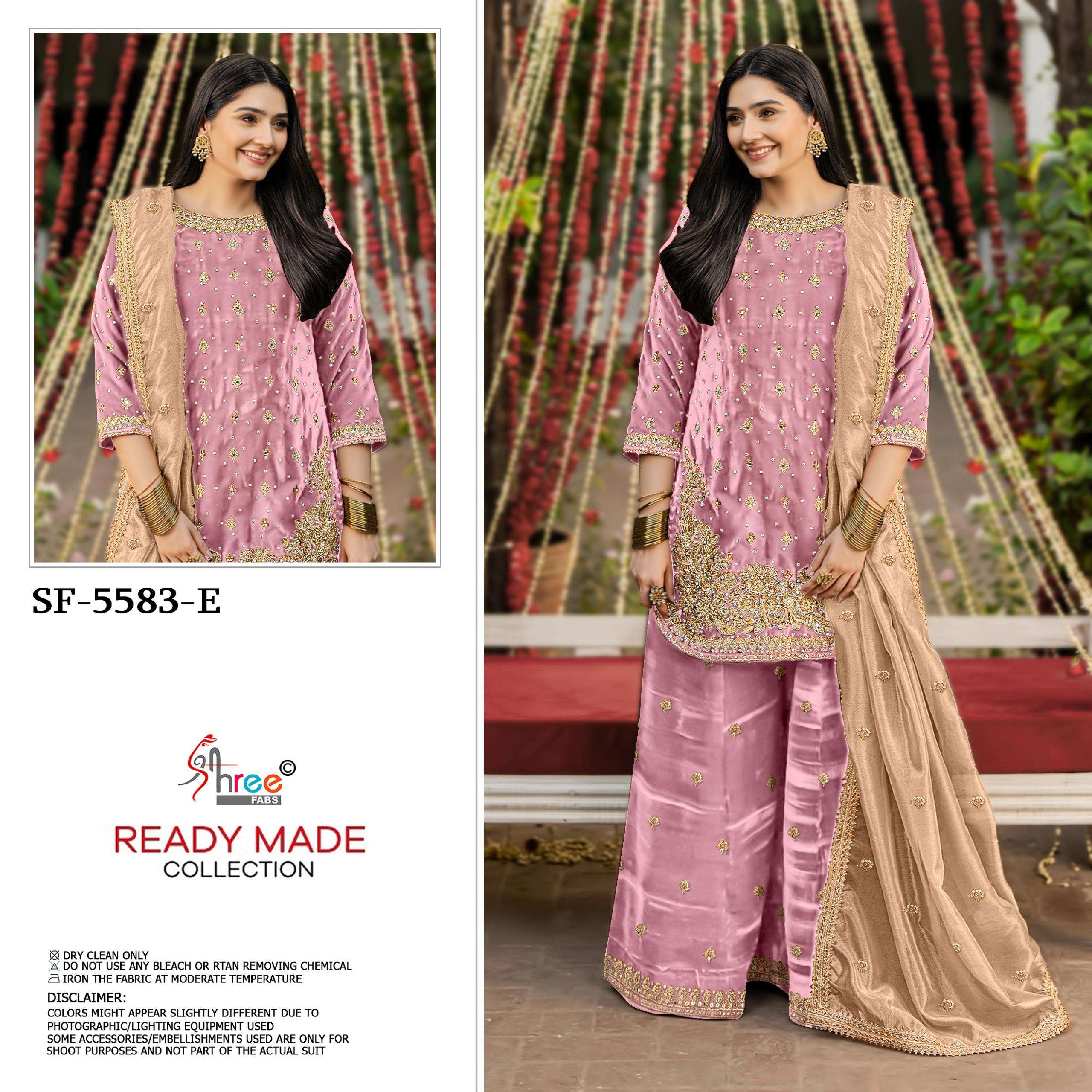 SHREE FABS SF 5583 JIMMY SILK EMBROIDERED DESIGNER READY MADE SUIT