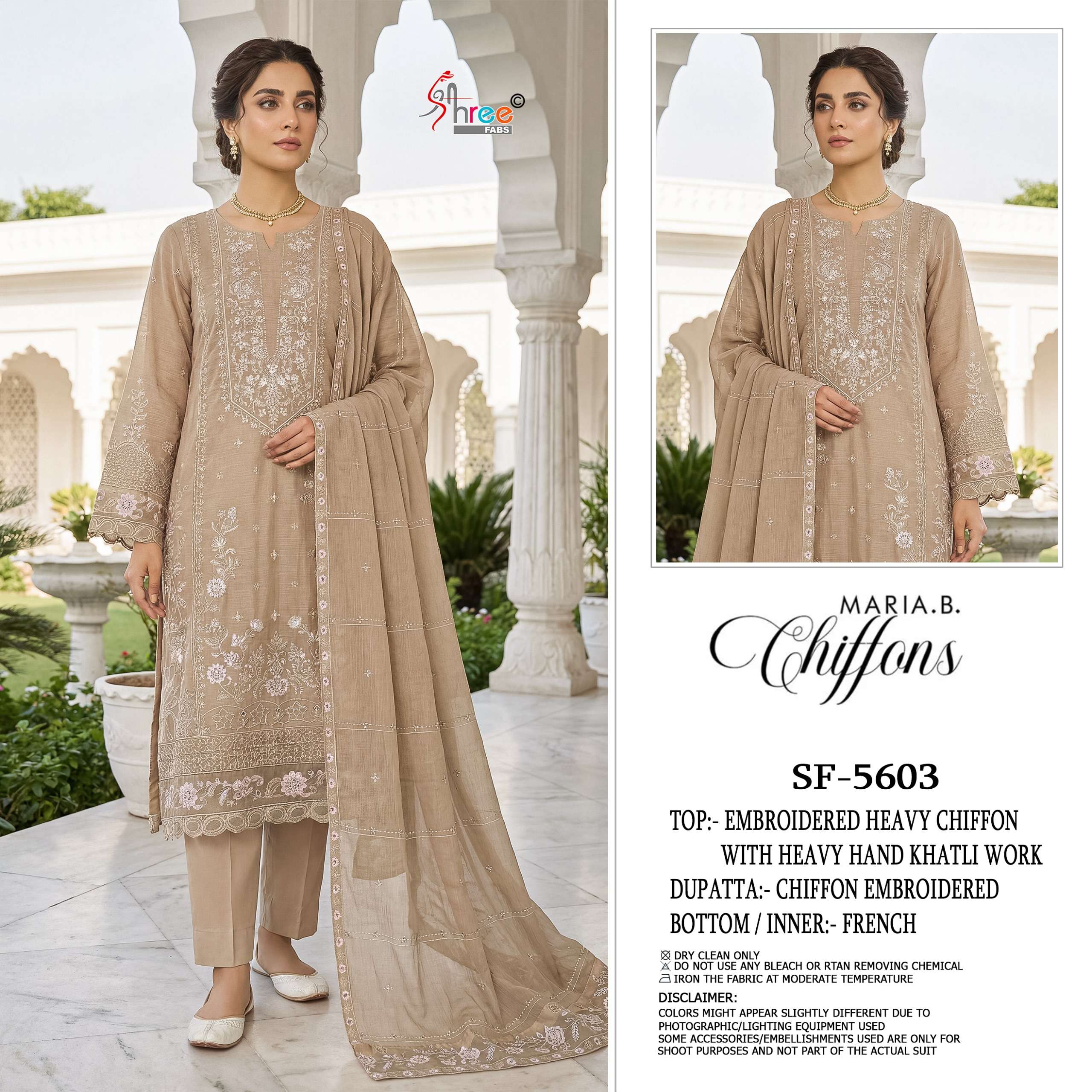 SHREE FABS SF 5603 CHIFFON HEAVY EMBROIDERED DESIGNER WEDDING WEAR PAKISTANI SUIT