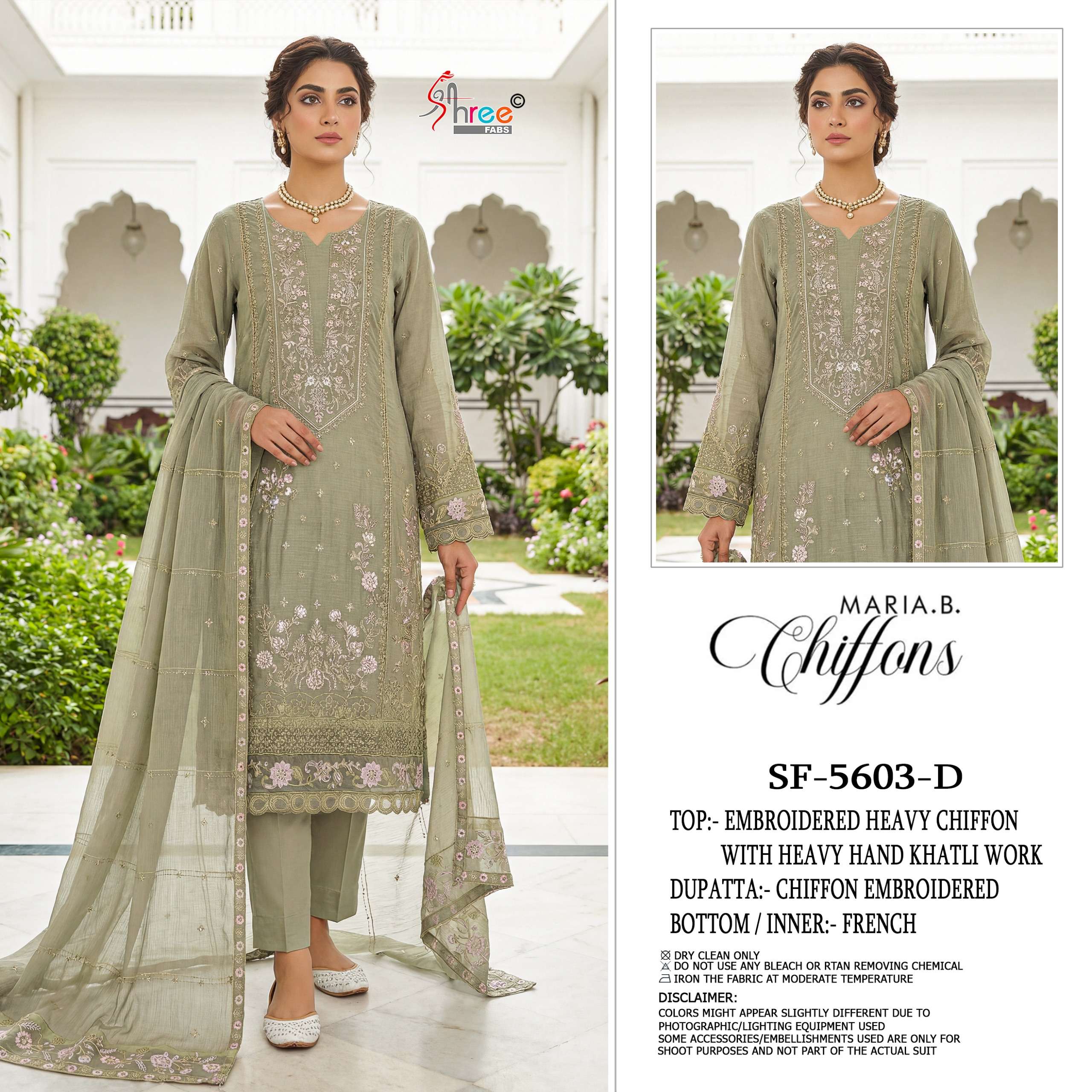 SHREE FABS SF 5603 CHIFFON HEAVY EMBROIDERED DESIGNER WEDDING WEAR PAKISTANI SUIT