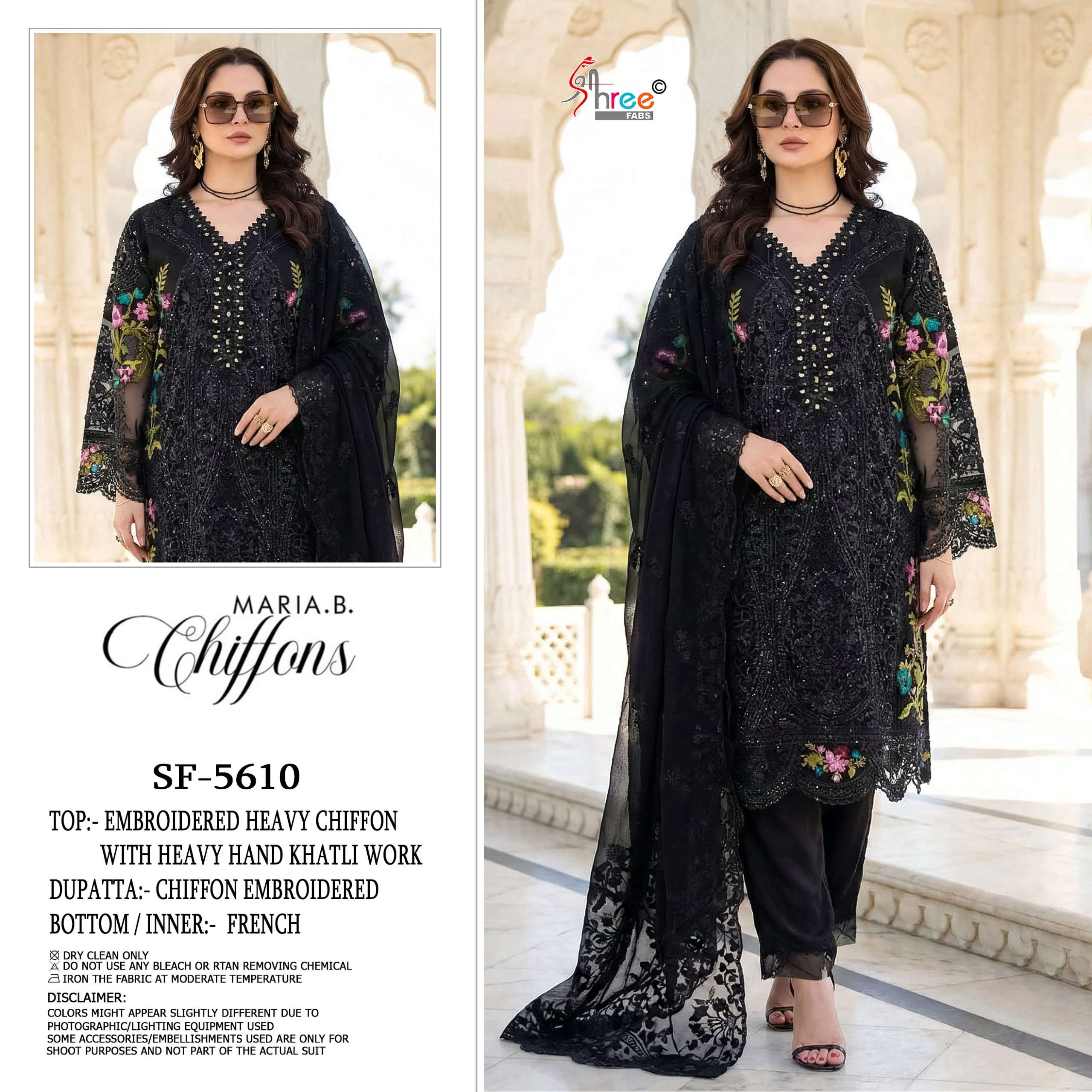 SHREE FABS SF 5610 CHIFFON HEAVY EMBROIDERED DESIGNER PAKISTANI SUIT 