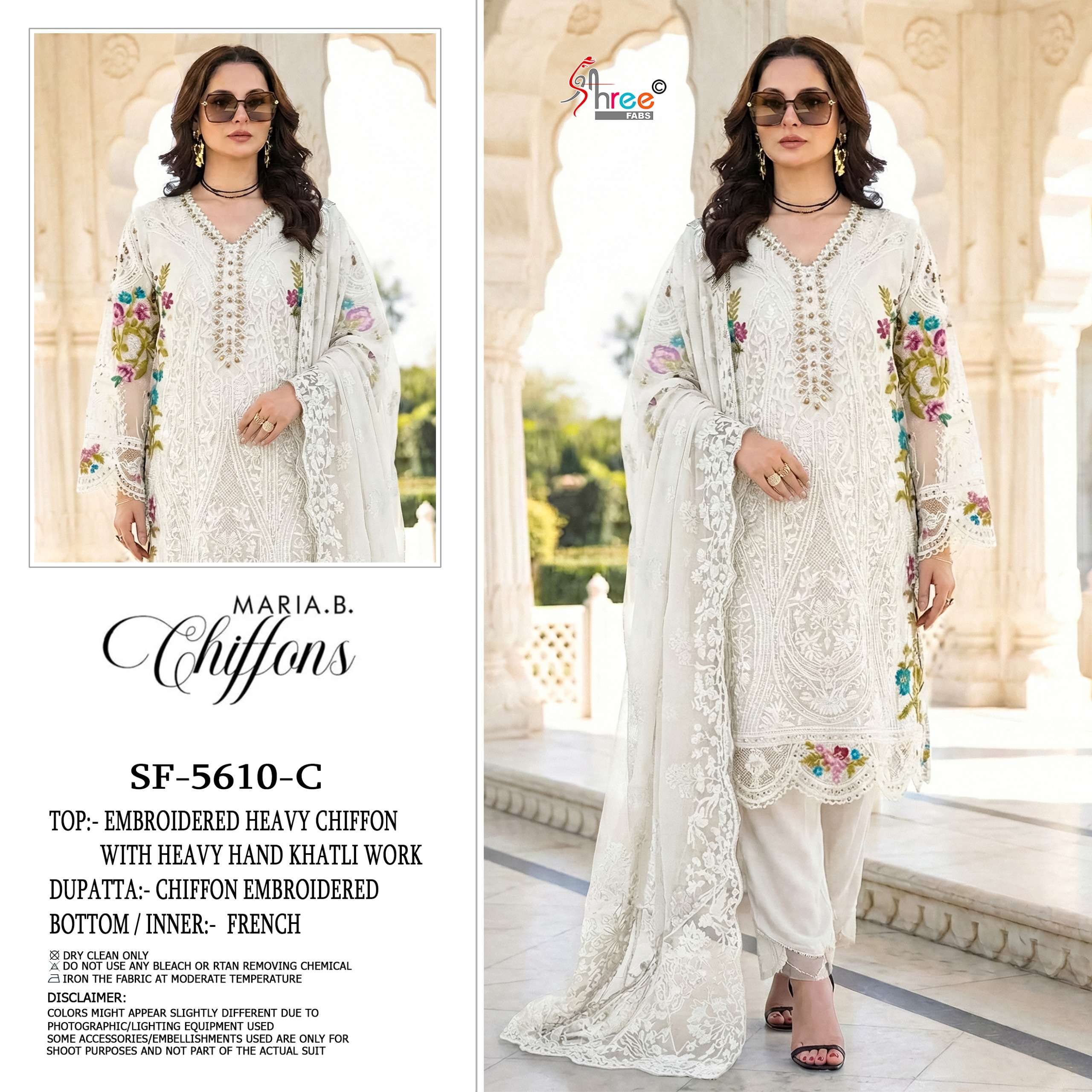 SHREE FABS SF 5610 CHIFFON HEAVY EMBROIDERED DESIGNER PAKISTANI SUIT 