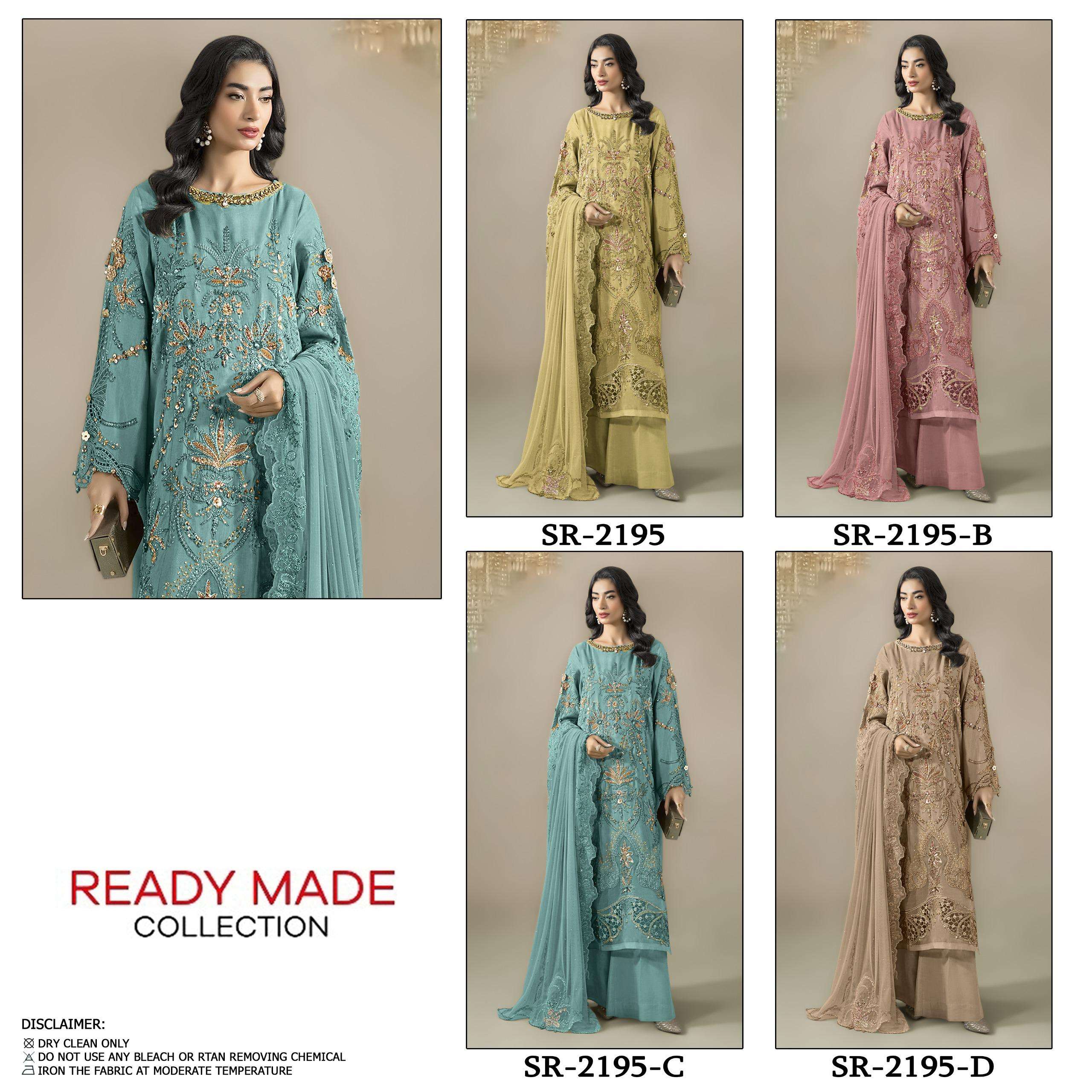 SHREE FABS SR 2195 CHIFFON HEAVY EMBROIDERED DESIGNER WEDDING WEAR PAKISTANI SUIT