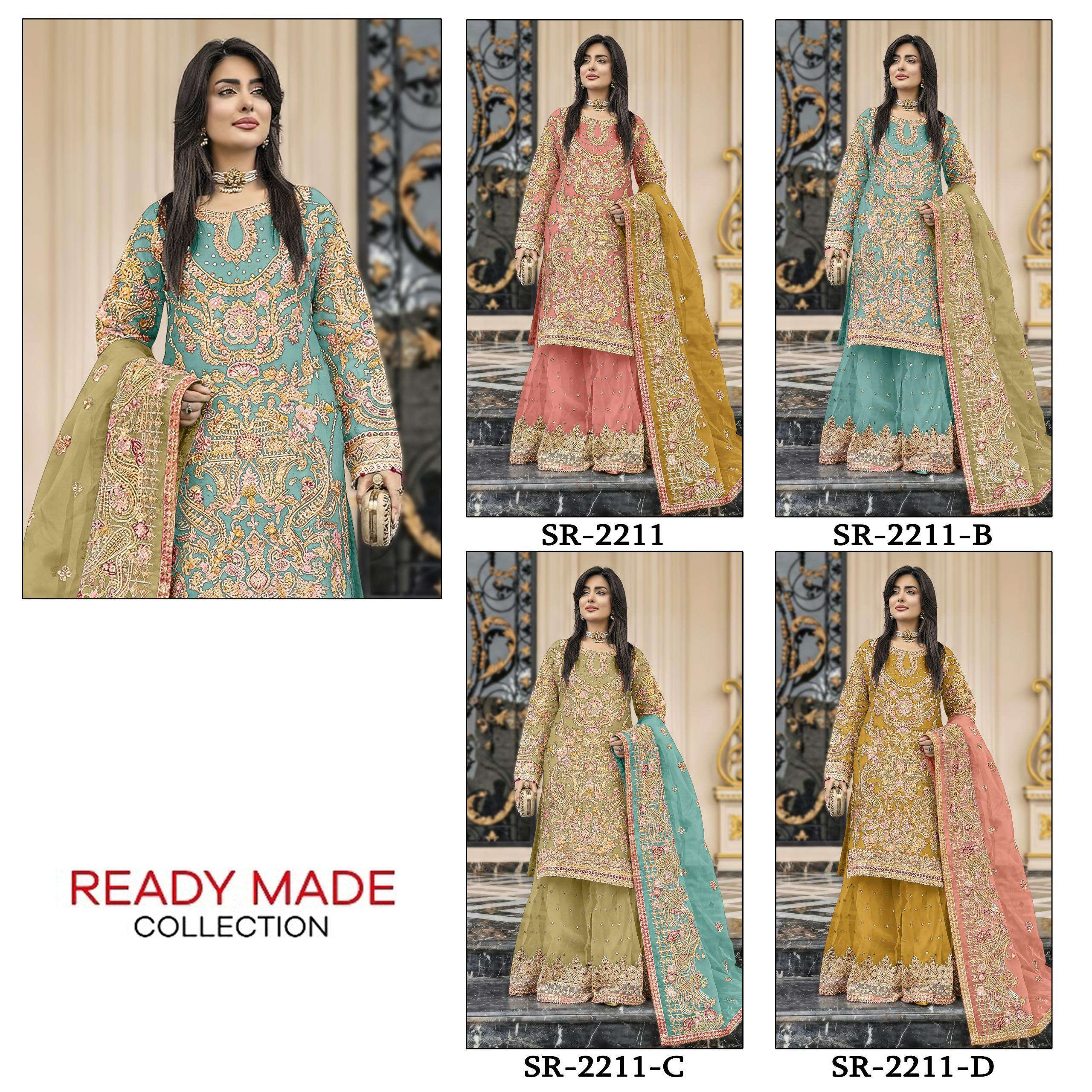 SHREE FABS SR 2211 CHIFFON HEAVY EMBROIDERED DESIGNER WEDDING WEAR PAKISTANI SUIT