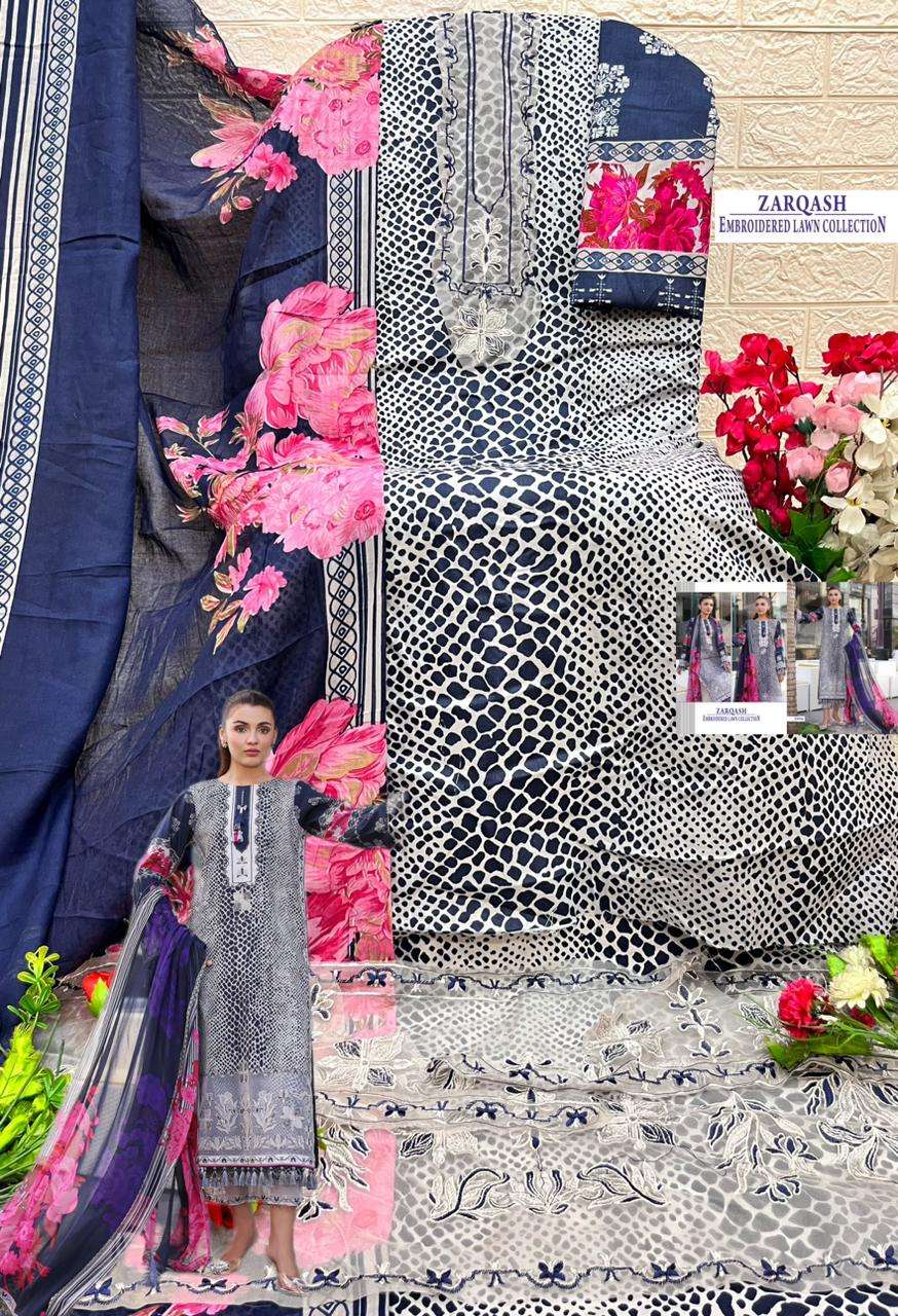 SHREE FABS ZARQASH  EMBRODERD LAWN COLLECTION PAKISTANI SALWAR KAMEEZ 