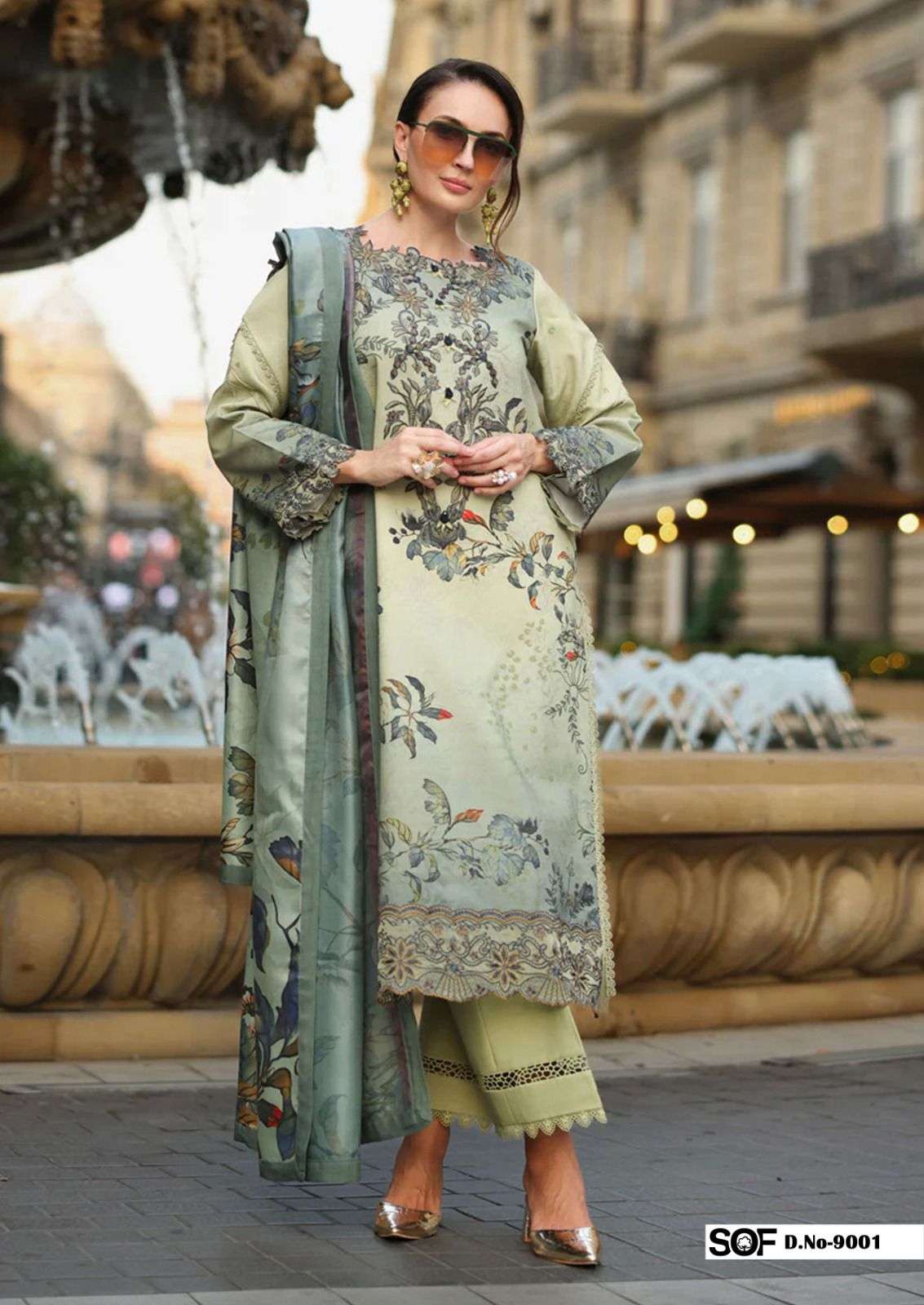 SHREE OM FAB SAIRA RIZWAN VOL 9 LAWN COTTON DIGITAL PRINT SALWAR SUIT