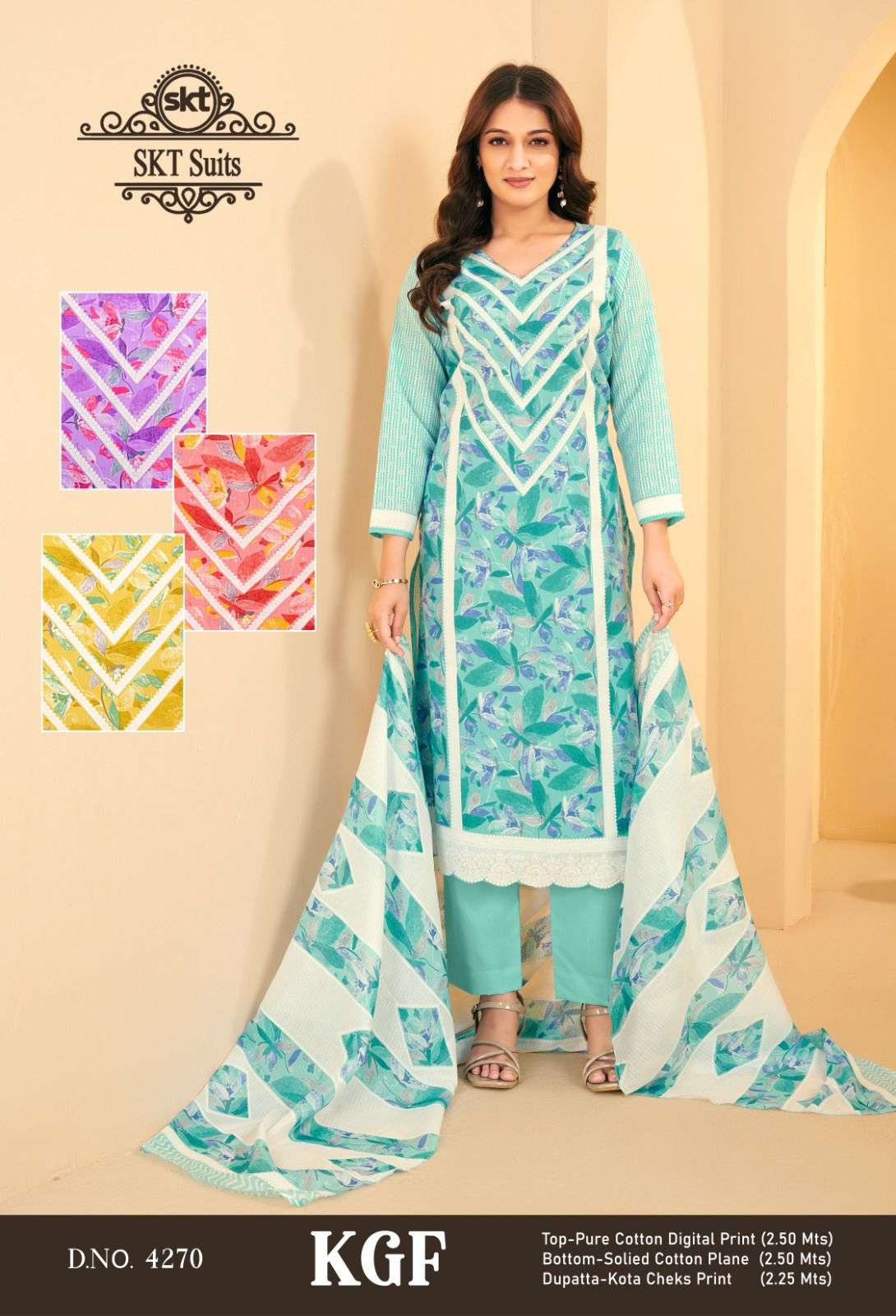 SKT SUITS KGF COTTON DIGITAL PRINTS SALWAR SUIT