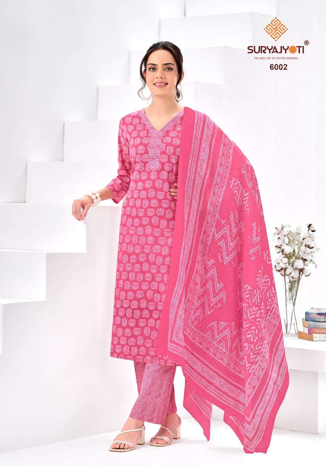 SURYAJYOTI ICE LOOK VOL 6 COTTON READY MADE LADIES SUIT