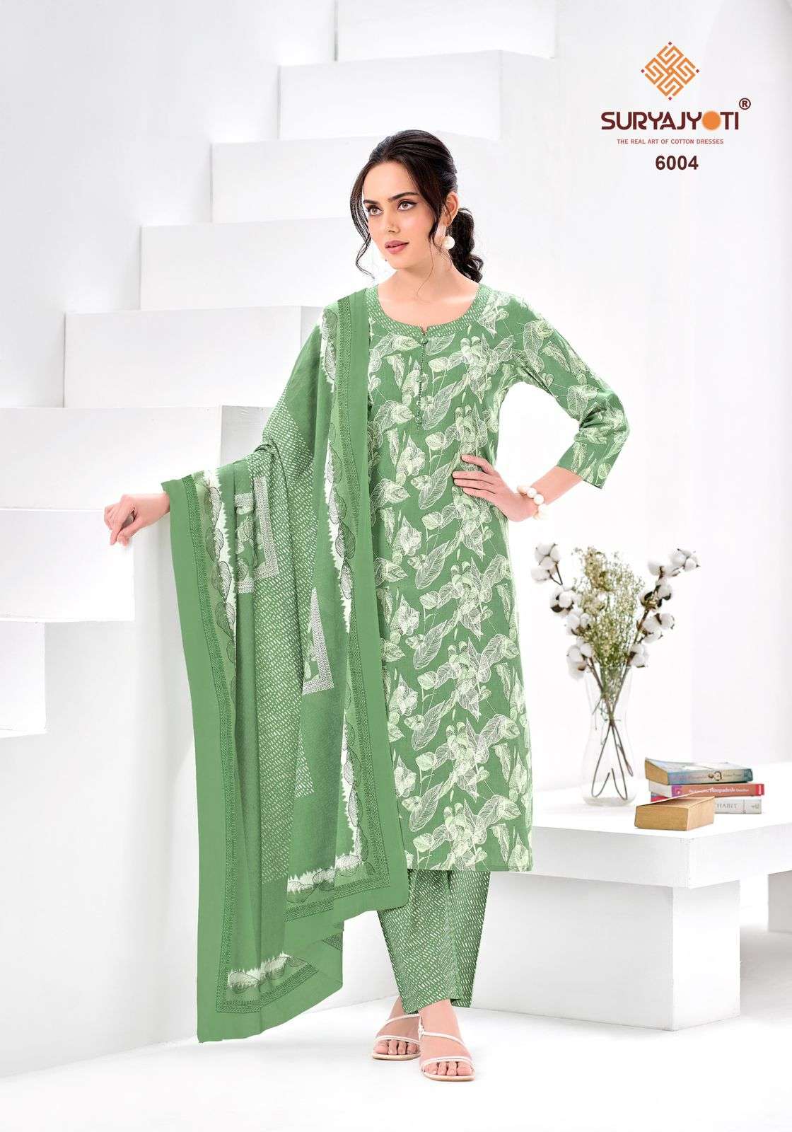 SURYAJYOTI ICE LOOK VOL 6 COTTON READY MADE LADIES SUIT