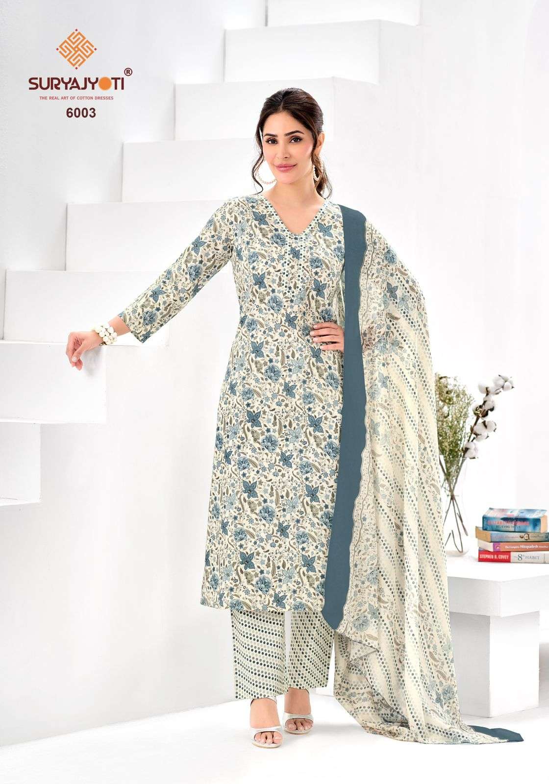 SURYAJYOTI ICE LOOK VOL 6 COTTON READY MADE LADIES SUIT