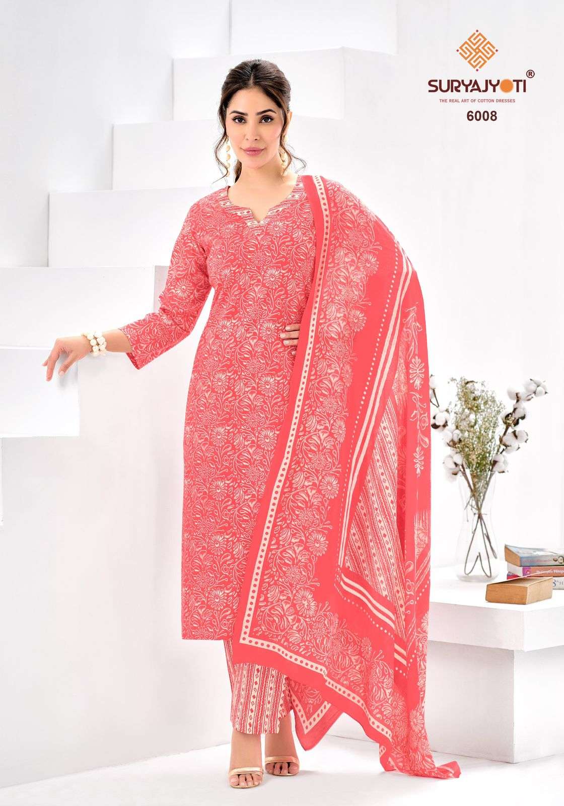 SURYAJYOTI ICE LOOK VOL 6 COTTON READY MADE LADIES SUIT