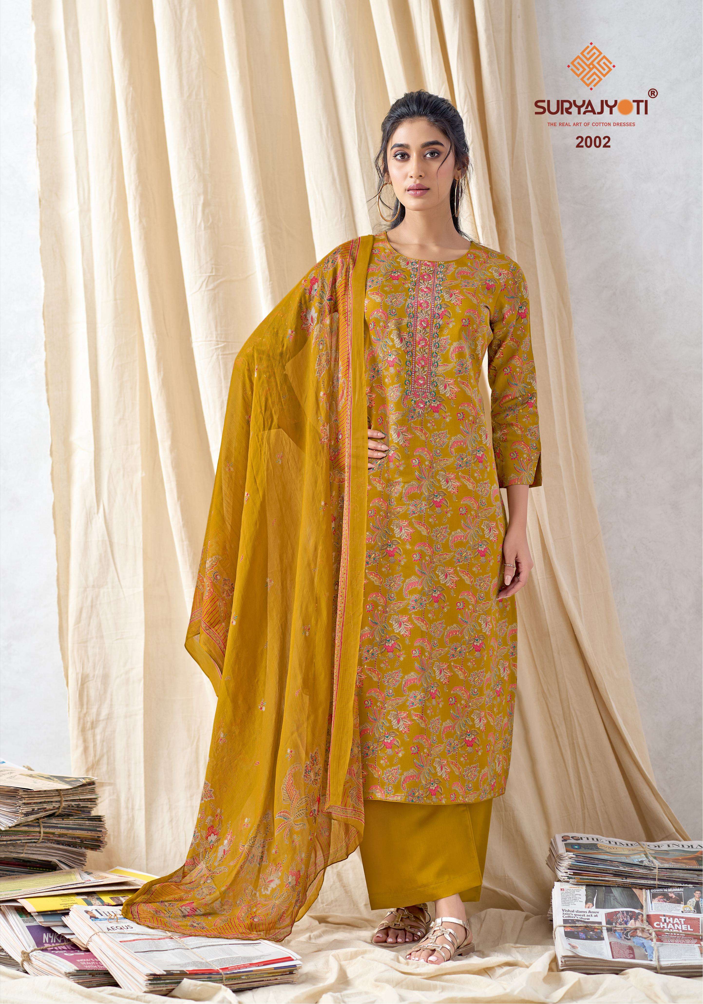  SURYAJYOTI KALI VOL VOL 2 JAM SATIN PRINT WITH EMBROIDERY WORK SUIT