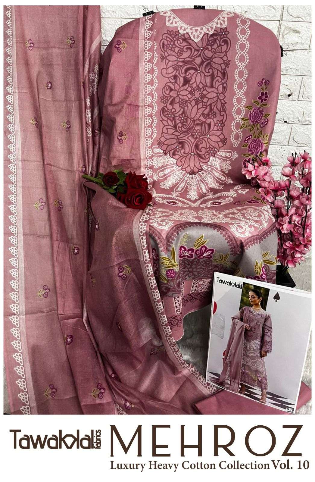 TAWAKKAL FABRICS MEHROZ LUXURY HEAVY COTTON COLLECTION VOL 10