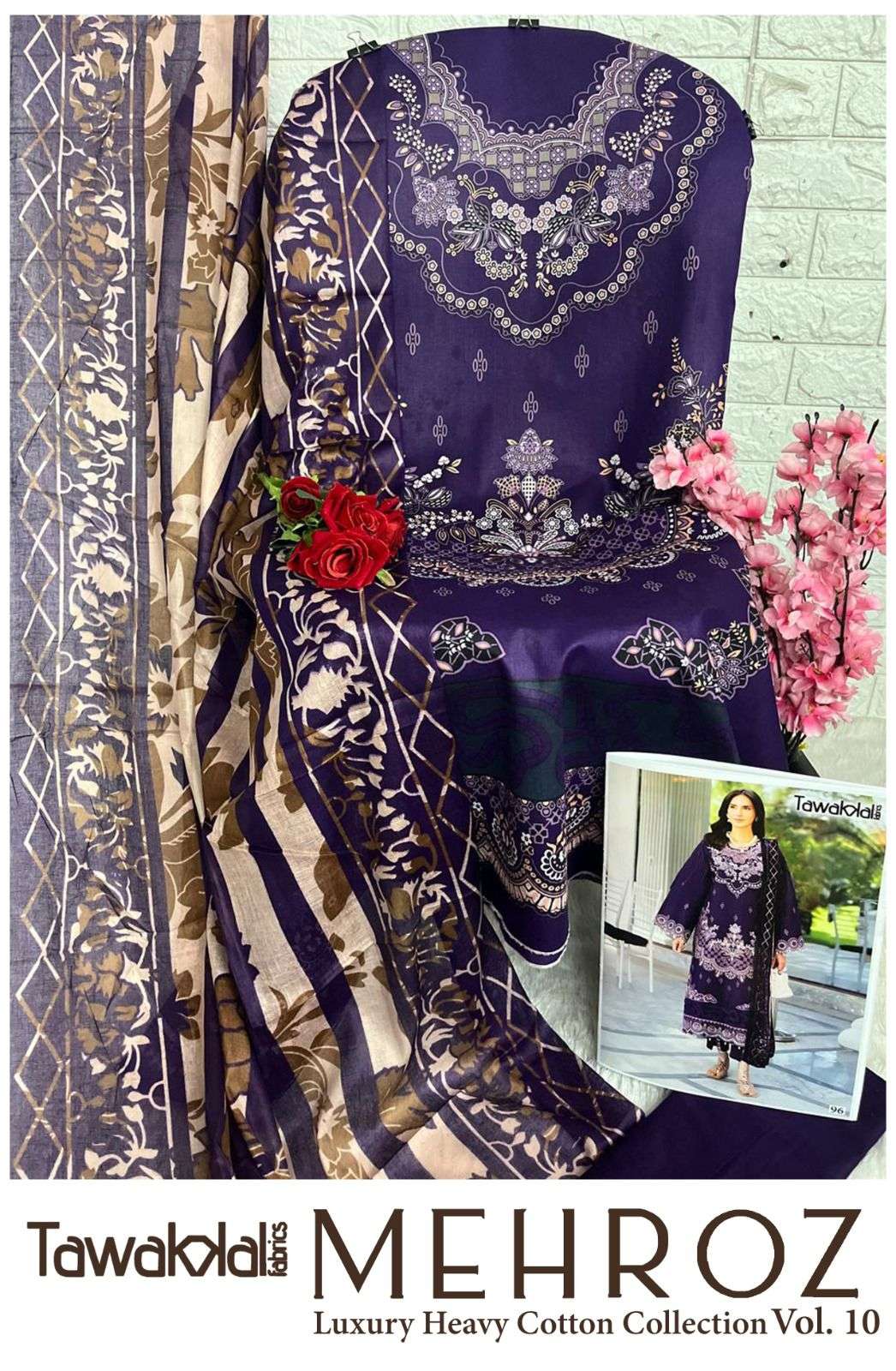 TAWAKKAL FABRICS MEHROZ LUXURY HEAVY COTTON COLLECTION VOL 10