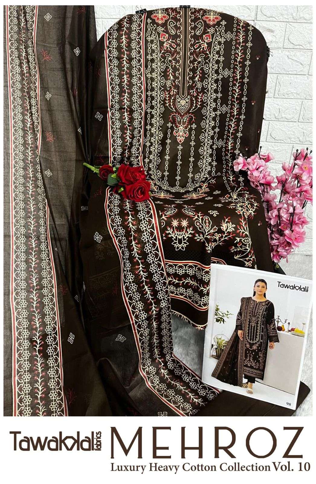 TAWAKKAL FABRICS MEHROZ LUXURY HEAVY COTTON COLLECTION VOL 10