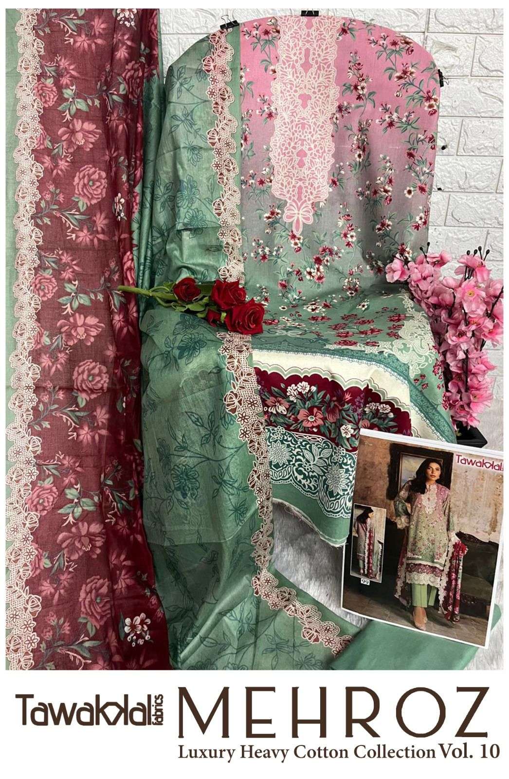 TAWAKKAL FABRICS MEHROZ LUXURY HEAVY COTTON COLLECTION VOL 10