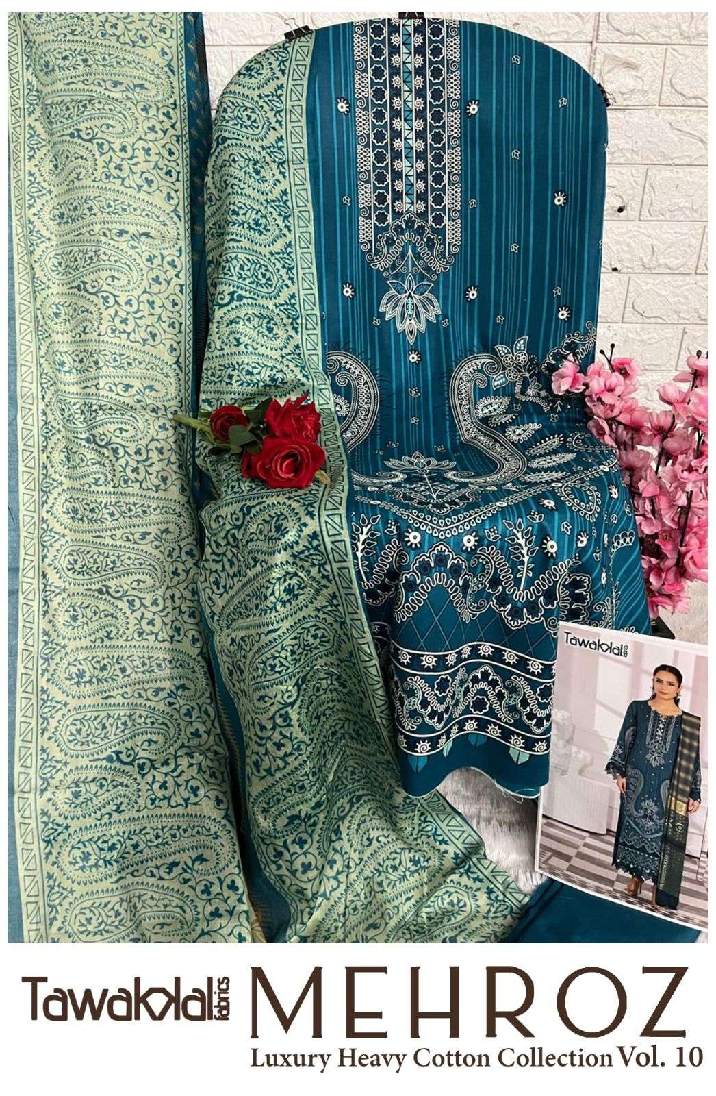 TAWAKKAL FABRICS MEHROZ LUXURY HEAVY COTTON COLLECTION VOL 10