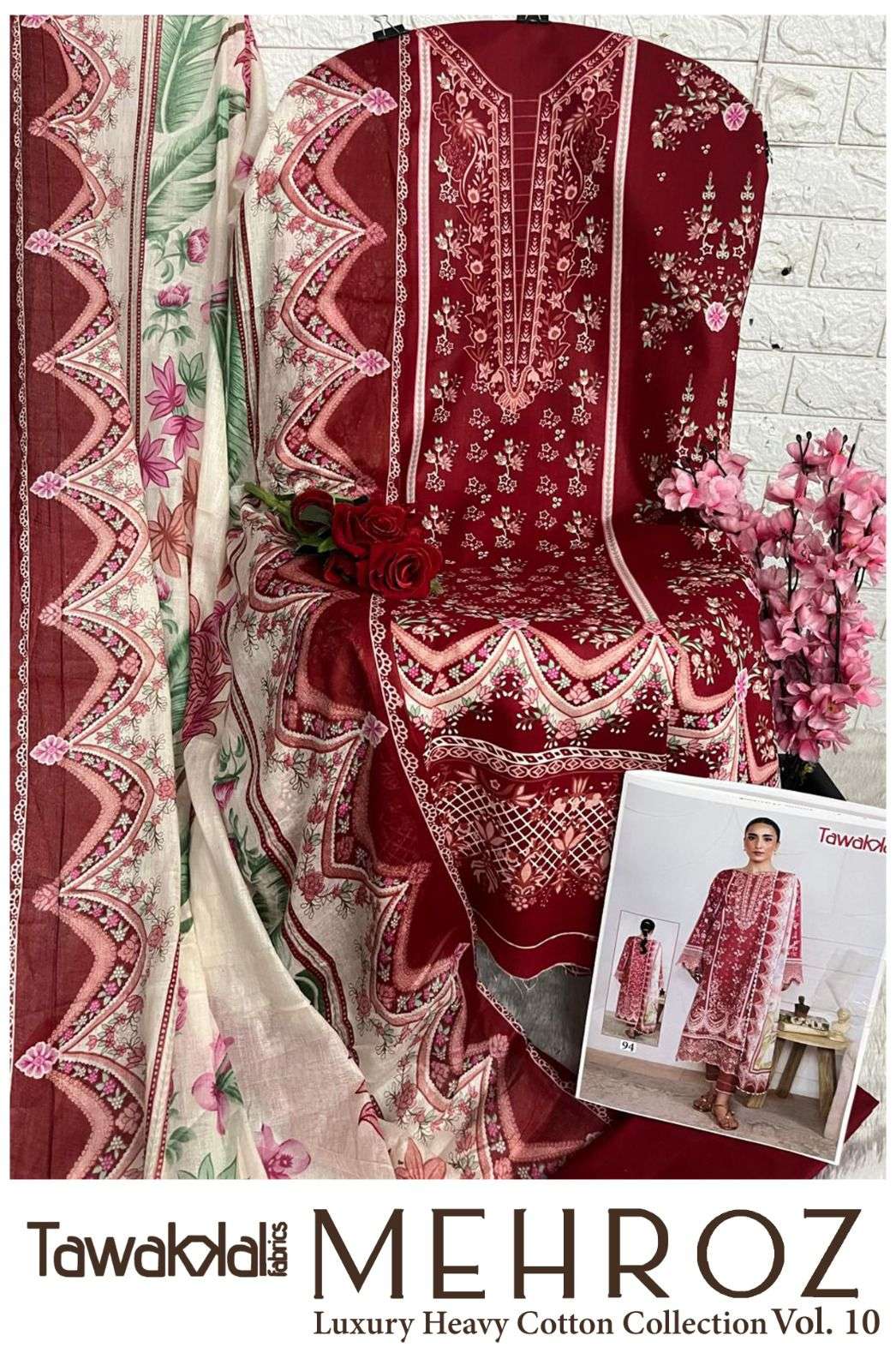 TAWAKKAL FABRICS MEHROZ LUXURY HEAVY COTTON COLLECTION VOL 10