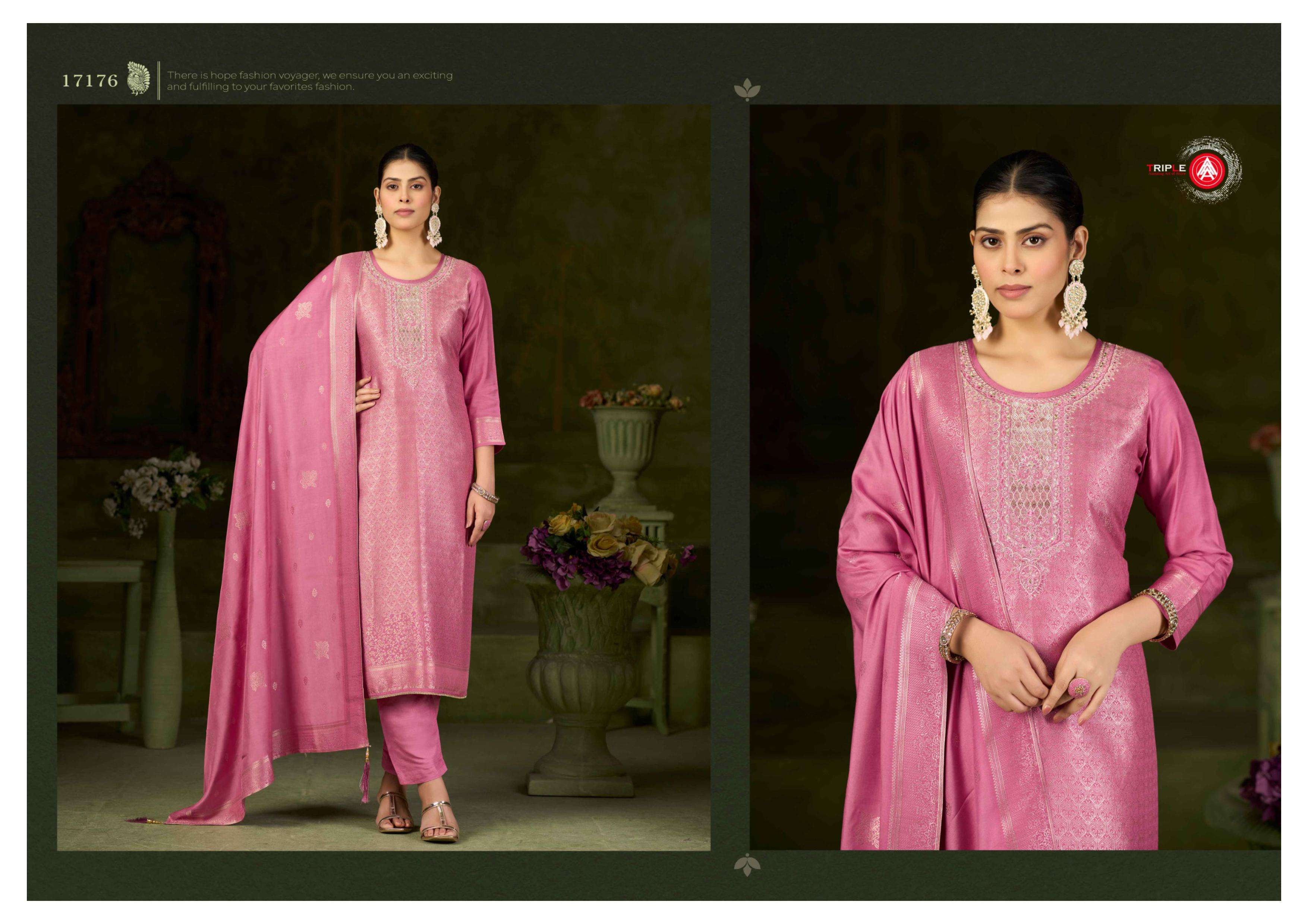 TRIPLE AAA DEBOTRI VOL 3 MUSLIN JACQUARD DESIGNER WORK LADIES SUIT
