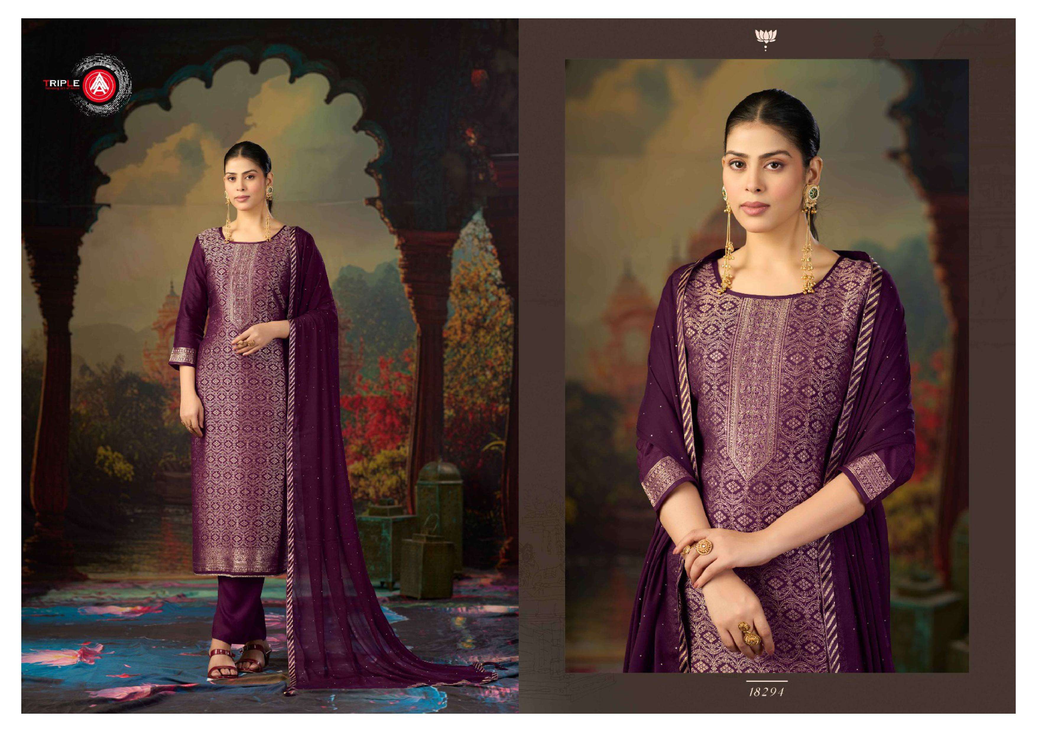  TRIPLE AAA KOYAL VOL 6 MUSLIN JACQUARD DESIGNER WORK SUIT