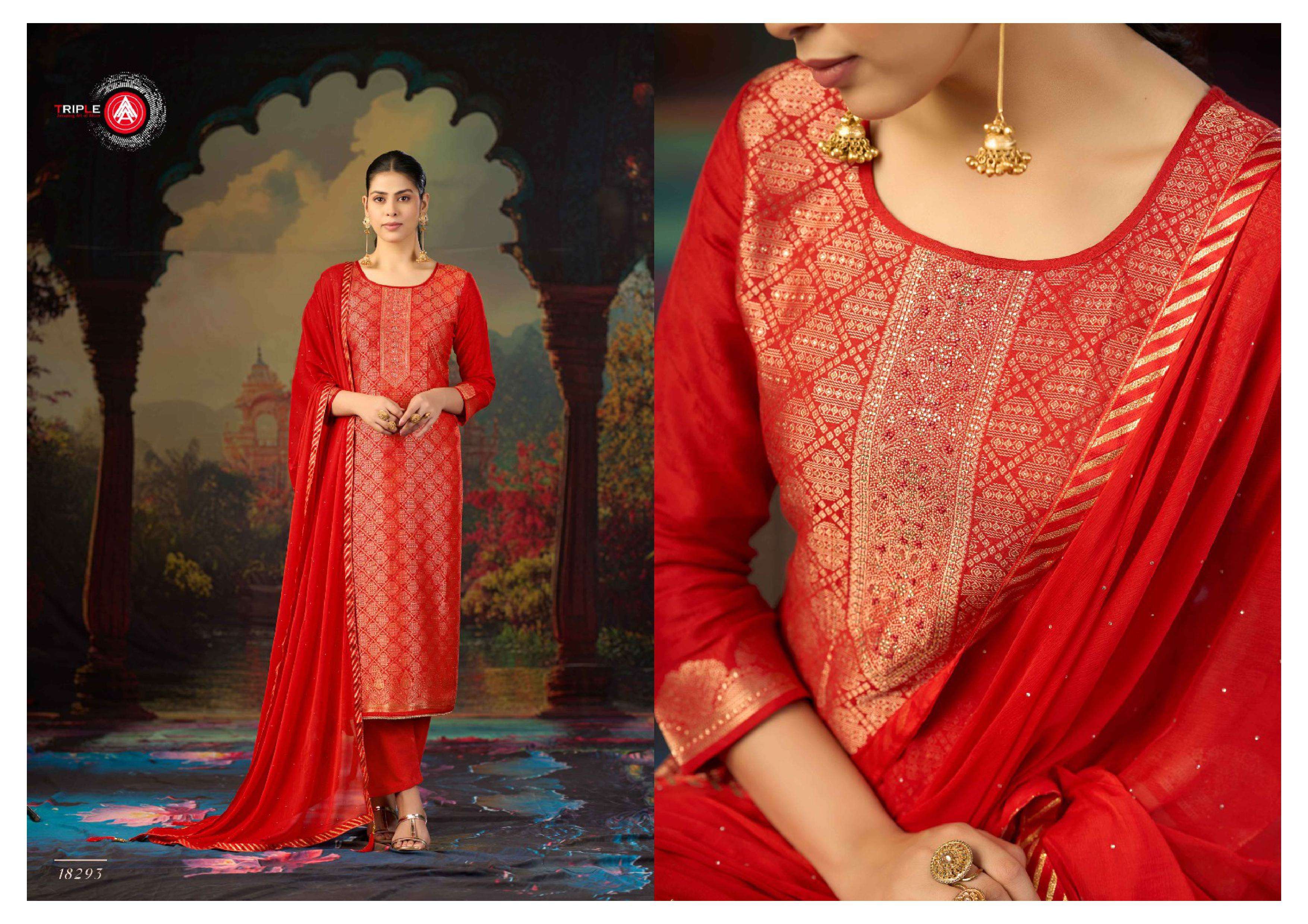  TRIPLE AAA KOYAL VOL 6 MUSLIN JACQUARD DESIGNER WORK SUIT