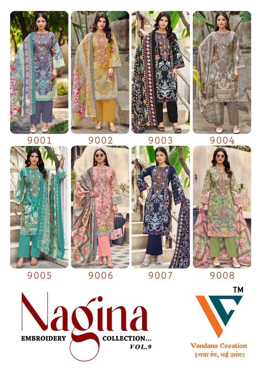 VANDANA‎ CREATION NAGINA‎ VOL 9 COTTON DIGITAL PRINT SALWAR SUITS