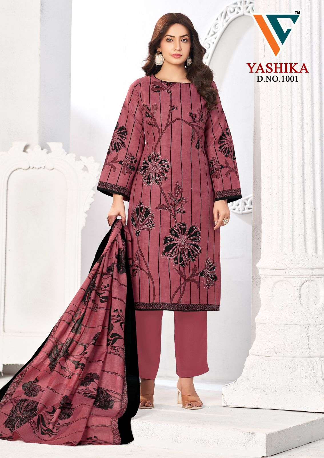 VANDANA CREATION YASHIKA VOL 1 COTTON PRINT WITH FANCY SWAROVSKI WORK SUIT