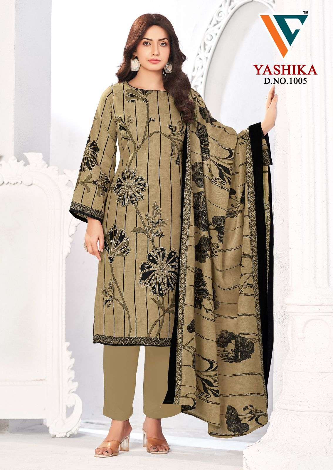 VANDANA CREATION YASHIKA VOL 1 COTTON PRINT WITH FANCY SWAROVSKI WORK SUIT