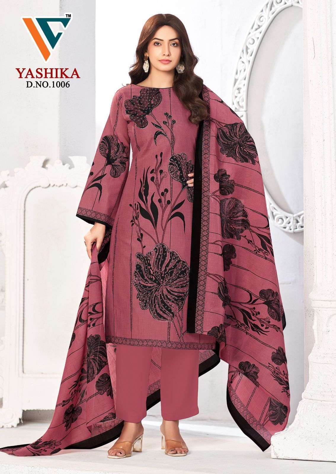 VANDANA CREATION YASHIKA VOL 1 COTTON PRINT WITH FANCY SWAROVSKI WORK SUIT