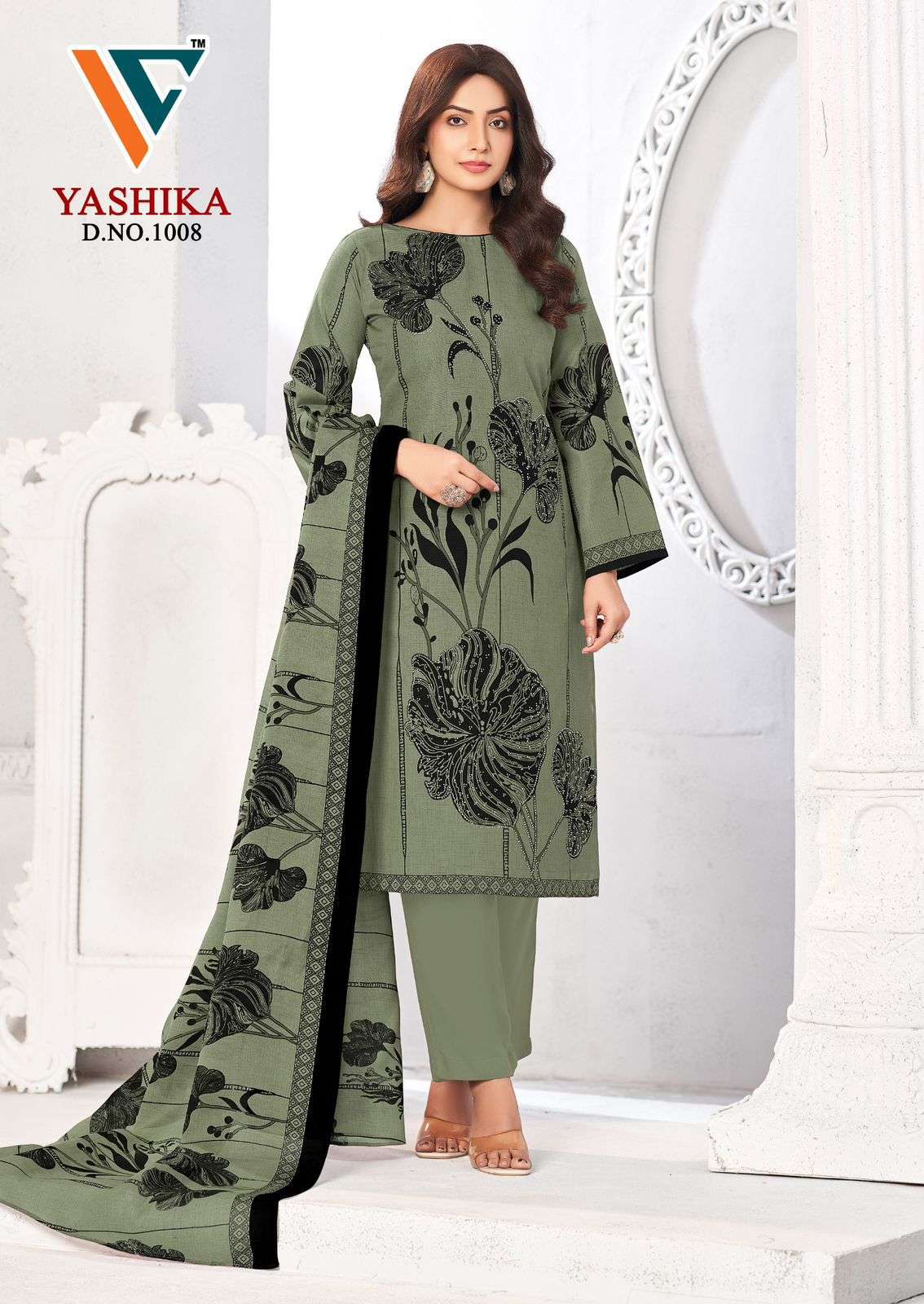 VANDANA CREATION YASHIKA VOL 1 COTTON PRINT WITH FANCY SWAROVSKI WORK SUIT