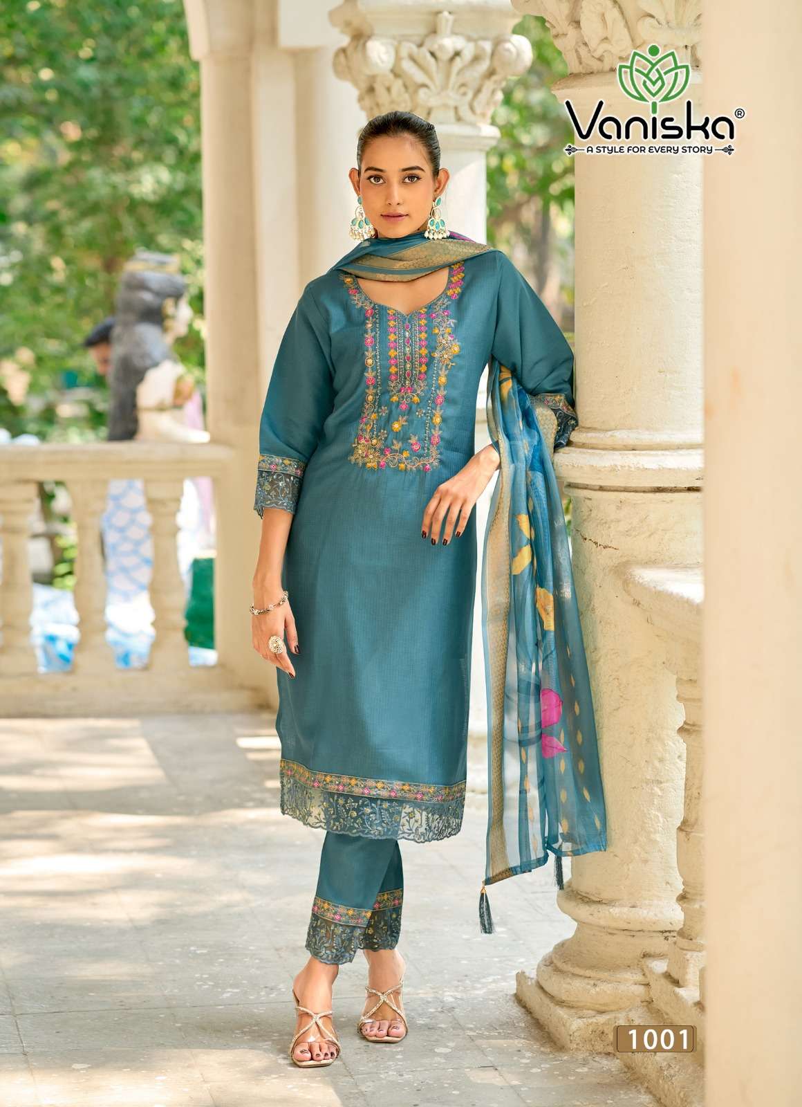 VANISKA ️FASHION FLORA VOL 1 STRAIGHT STYLE  KURTI WITH PANT &  DUPATTA SET 