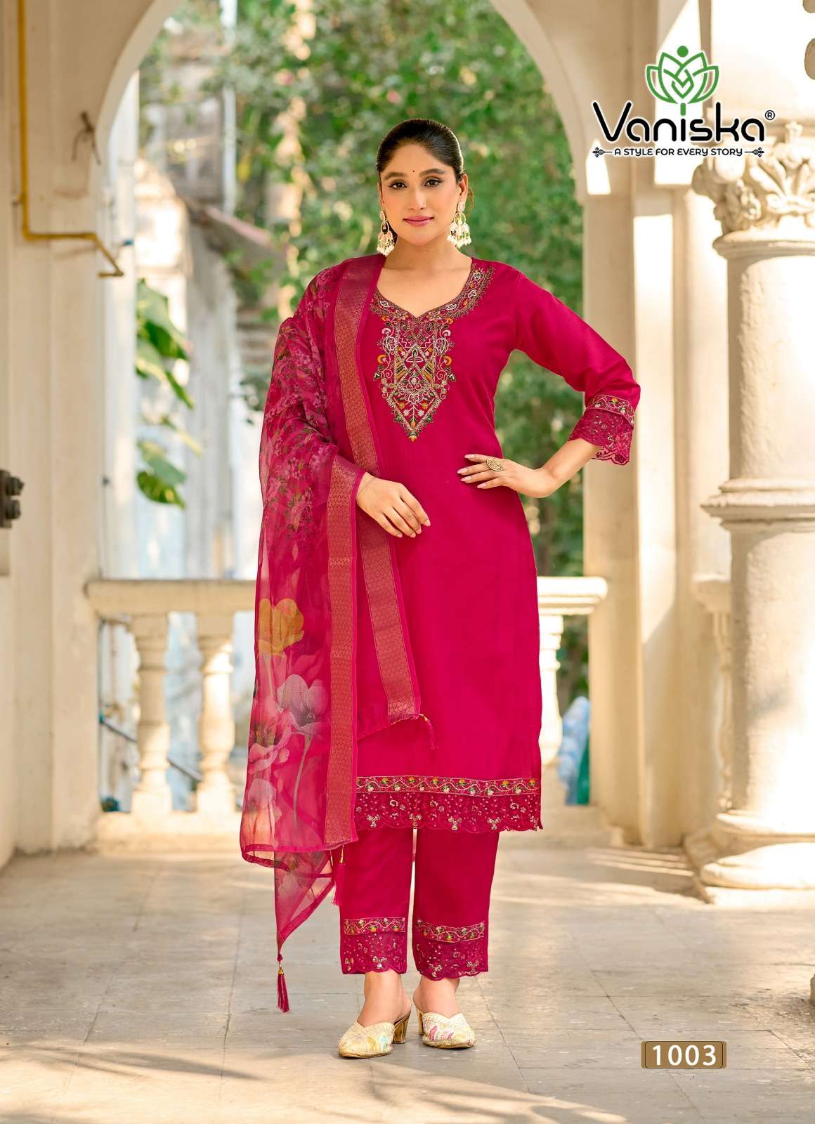 VANISKA ️FASHION FLORA VOL 1 STRAIGHT STYLE  KURTI WITH PANT &  DUPATTA SET 