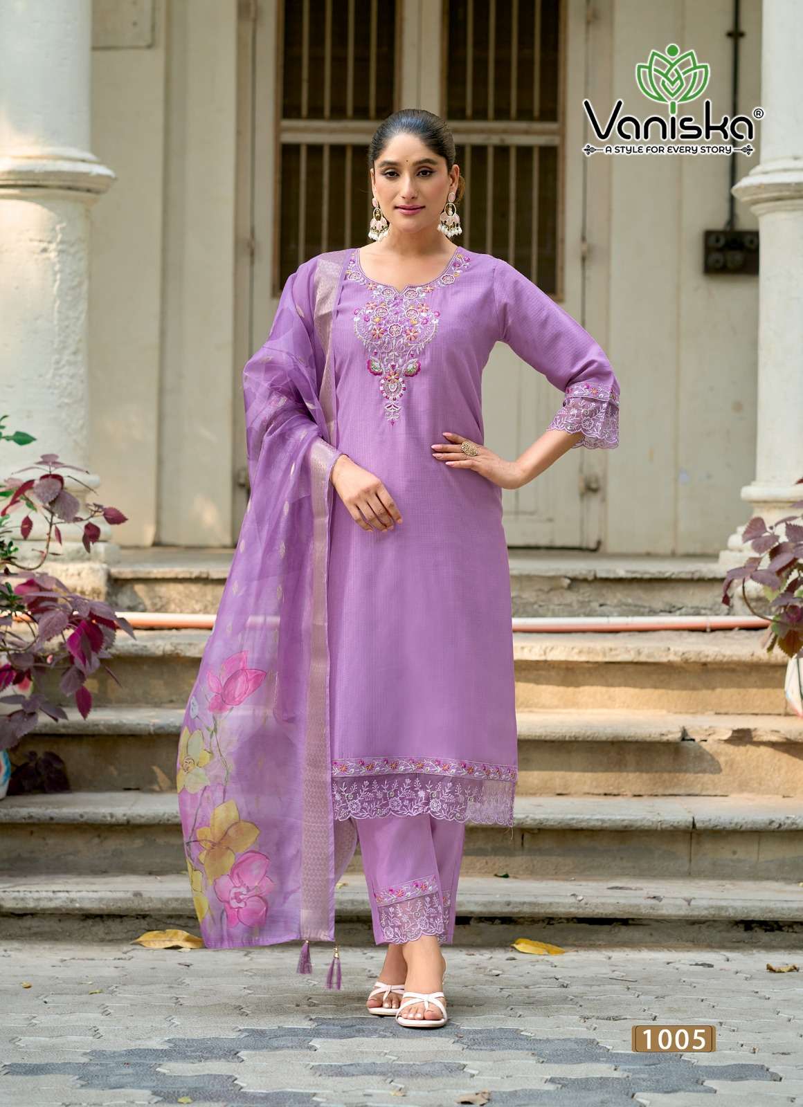 VANISKA ️FASHION FLORA VOL 1 STRAIGHT STYLE  KURTI WITH PANT &  DUPATTA SET 