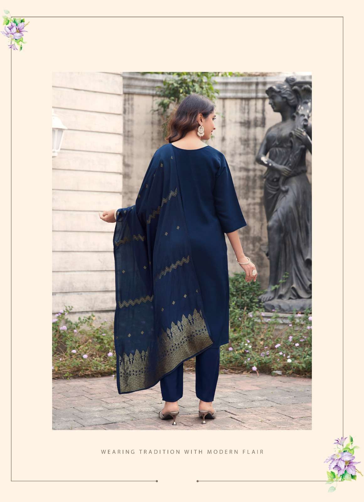 VANISKA FIORINA VOL 1 SILK FANCY WORKS LADIES KURTI BOTTOM AND DUPATTA SET 