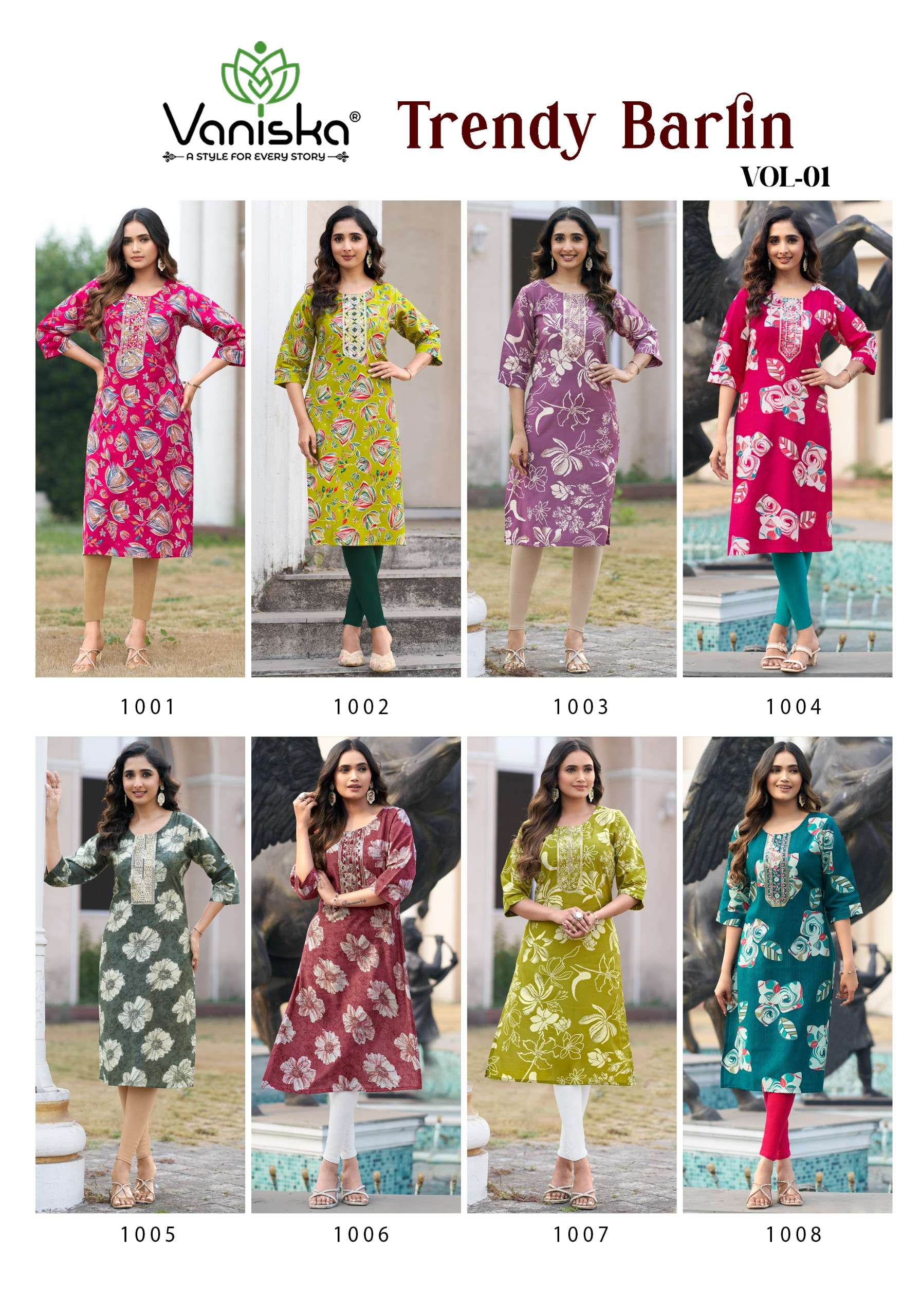 VANISKA TRENDY BARLIN VOL 1 FANCY PRINT LADIES KURTI 