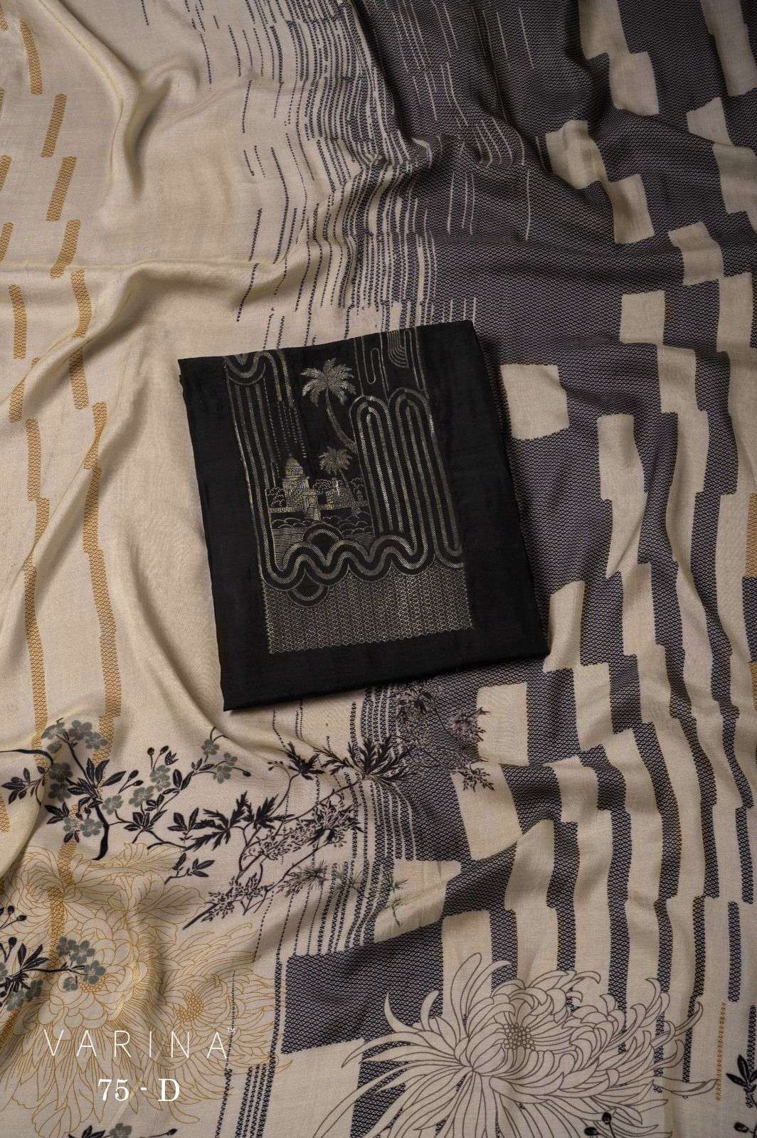 VARINA FAB D NO 30 MUSLIN JACQUARD DESIGNER WORK LADIES SUIT