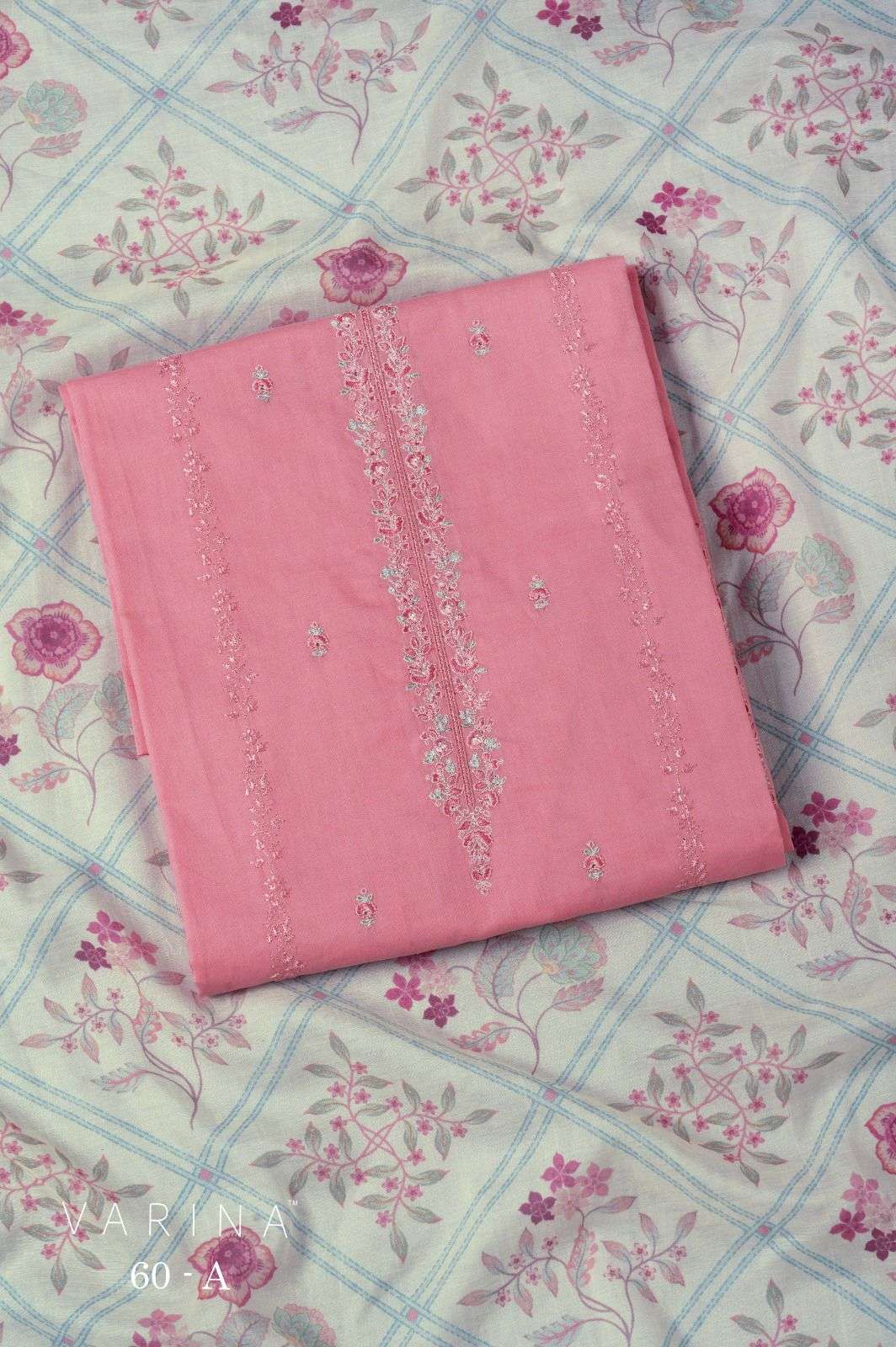 VARINA FAB D NO 60 LAWN COTTON HEAVY EMBROIDERY DESIGNER WORK SUIT